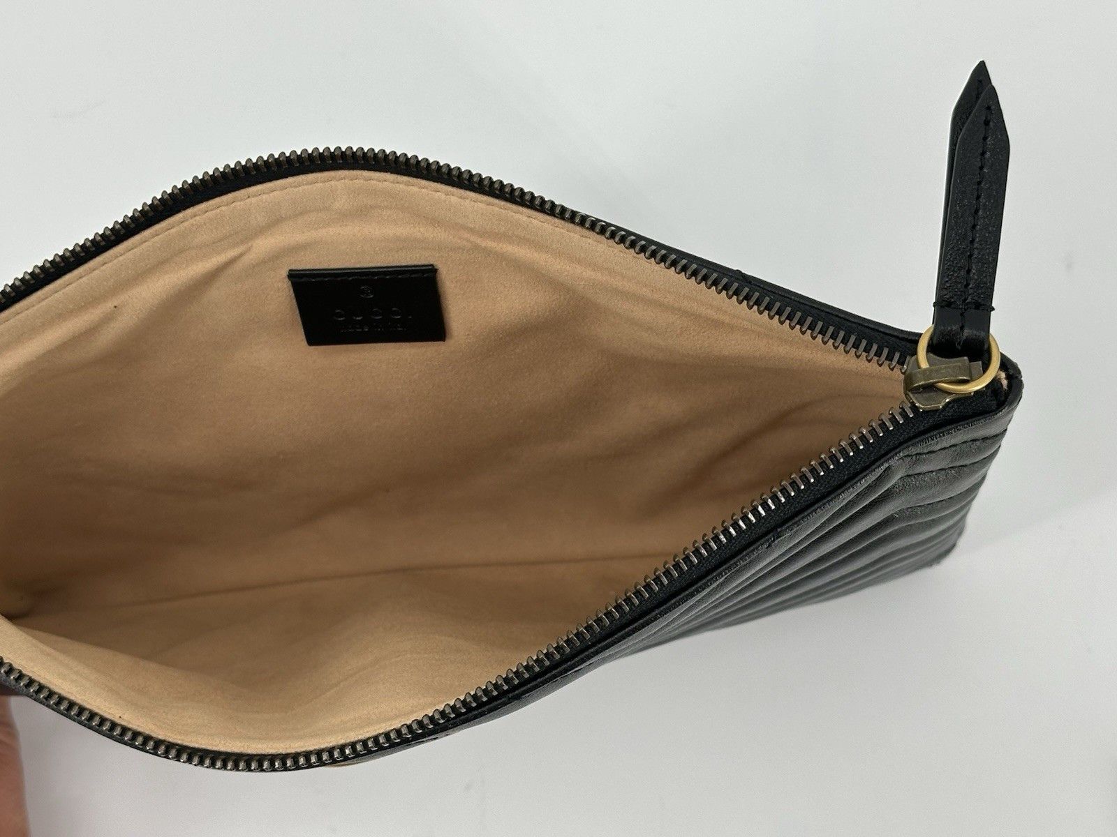 Gucci New Gucci Marmont Clutch Black Leather Size ONE SIZE - 7 Thumbnail