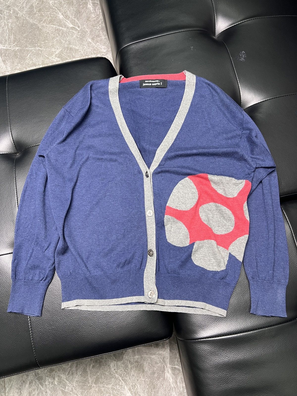 mercibeaucoup mercibeaucoup Mushroom Colorblock Knit Cardigan Size S / US 4 / IT 40 - 1 Thumbnail