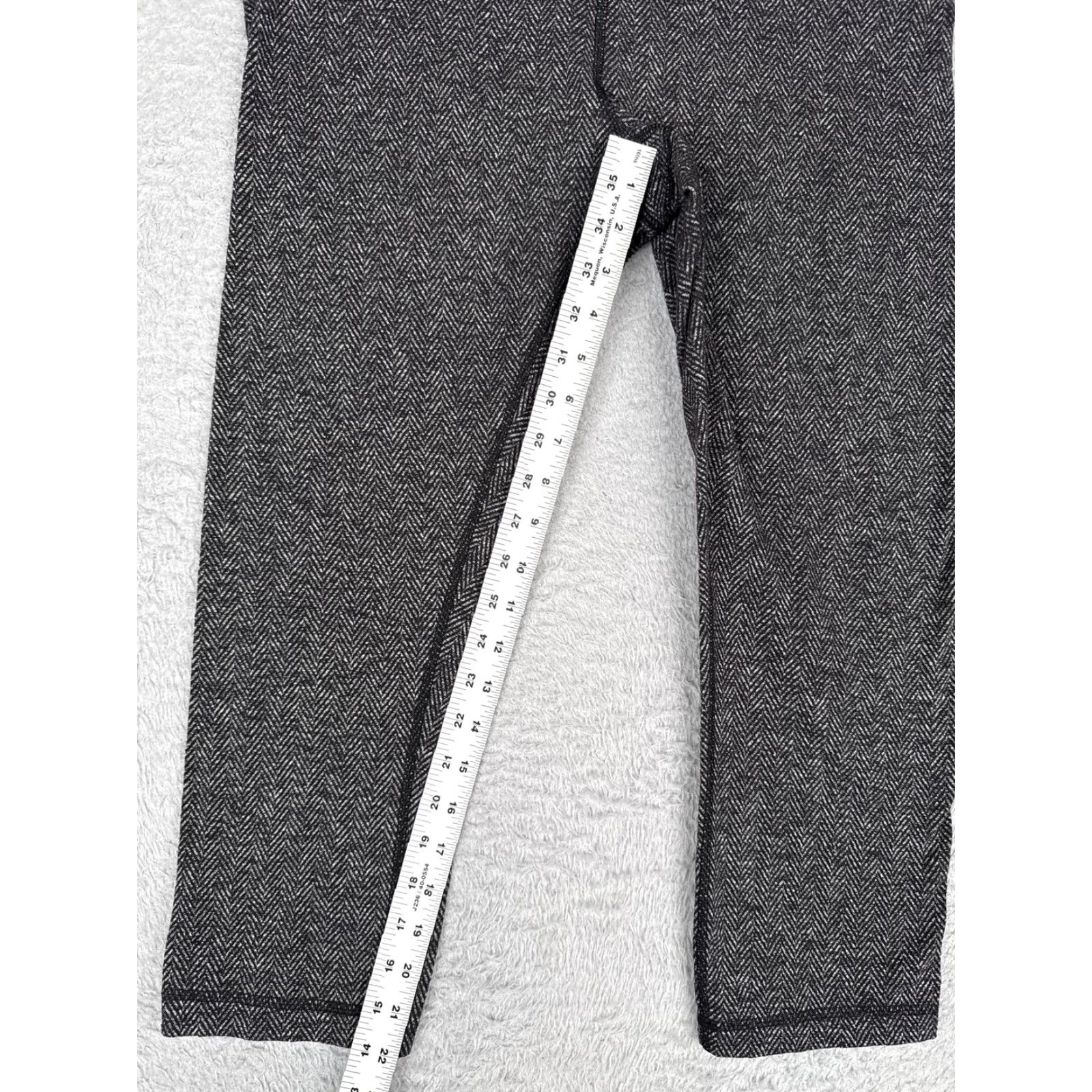 Lululemon Lululemon Wunder Under Pants Womens 12 Gray Herringbone Capri Leggings Yoga Gym Athletic Size 34" / US 12 / IT 48 - 5 Thumbnail