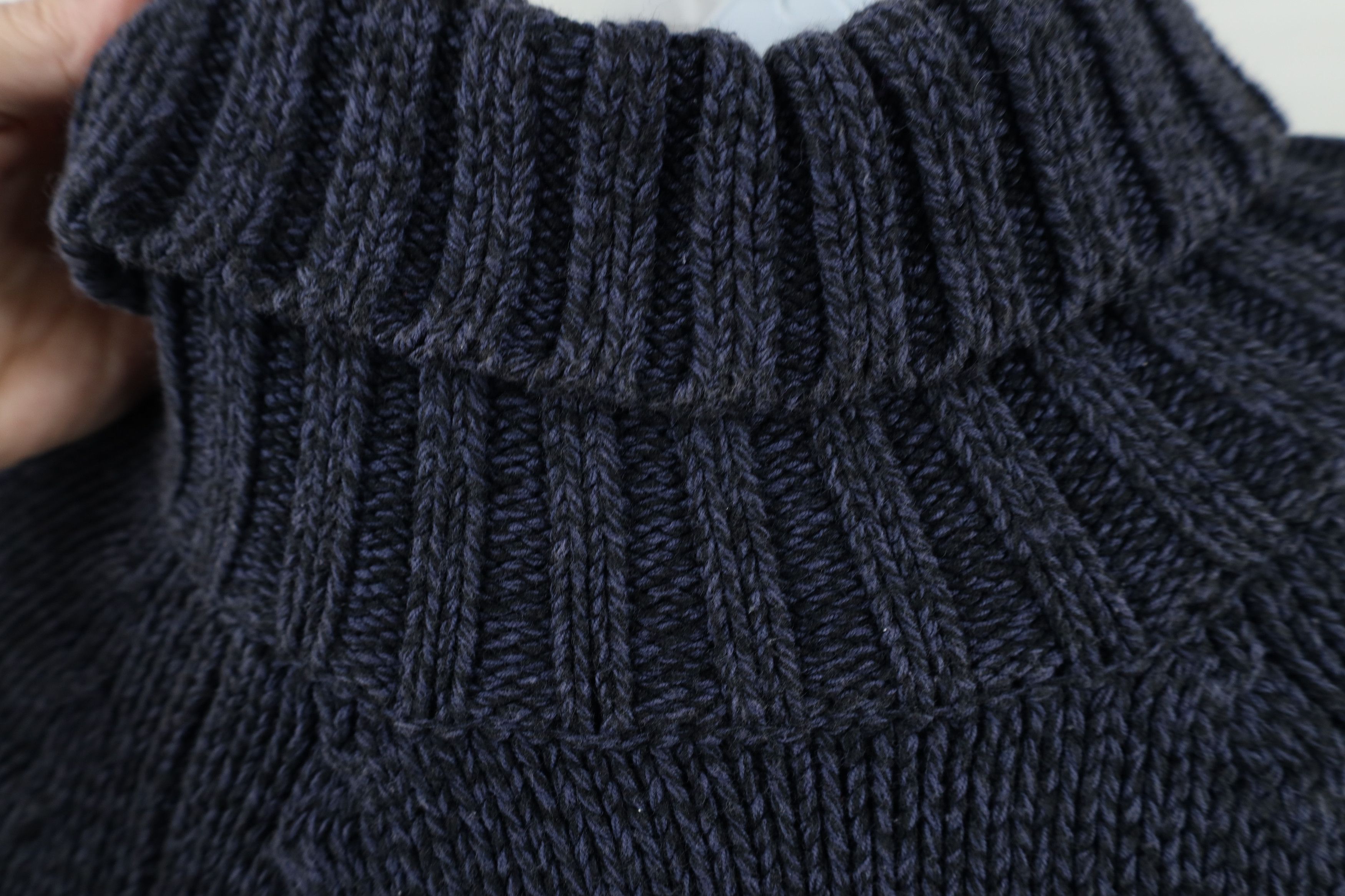 Gap × Vintage Vintage 90s Y2K Gap Cotton Turtleneck Sweater Heather Blue Size L / US 10 / IT 46 - 5 Thumbnail