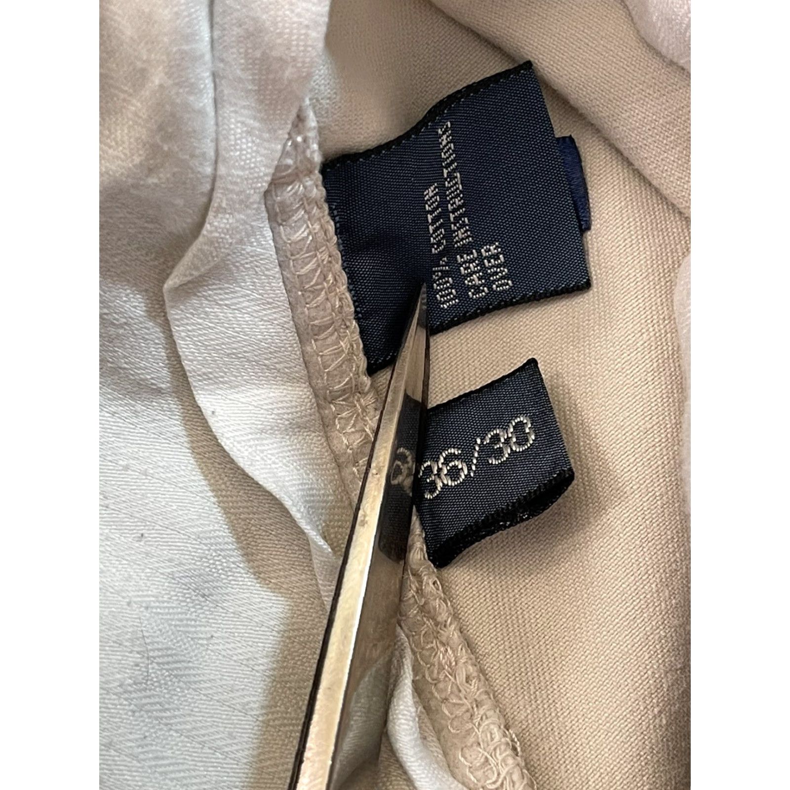 Polo Ralph Lauren VINTAGE Polo Ralph Lauren Pants Men 36 x 30 Chino Beige 90s Straight Flat Front Regular Comfort Logo Pants Size US M / EU 48-50 / 2 - 3 Thumbnail