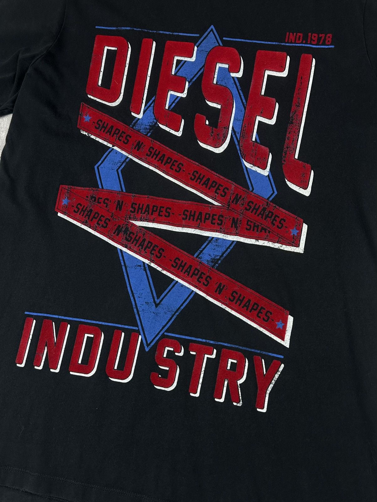 Diesel Diesel Vintage Overprint Logo Mens T-Shirt Size US M / EU 48-50 / 2 - 2 Thumbnail