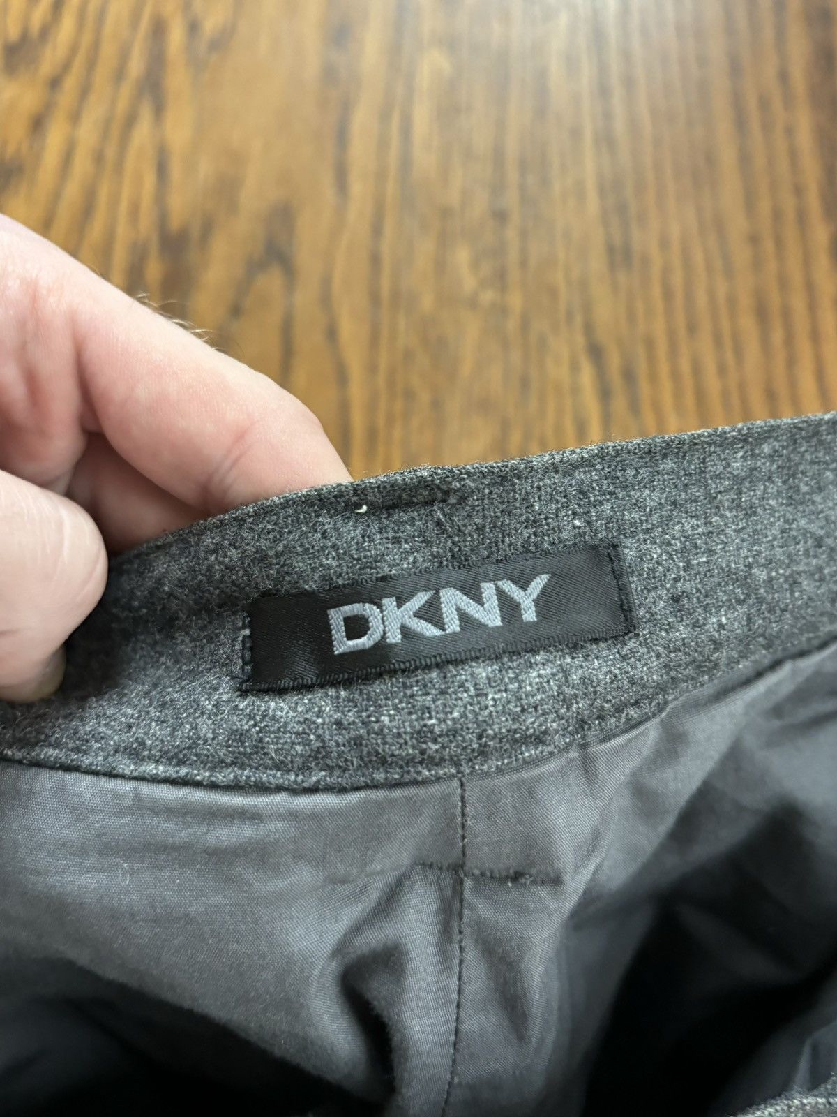 DKNY × Donna Karan × Vintage 1990s DKNY Vintage Cargo Pants Heavyweight Wool 2000s 90s Size US 31 - 8 Thumbnail