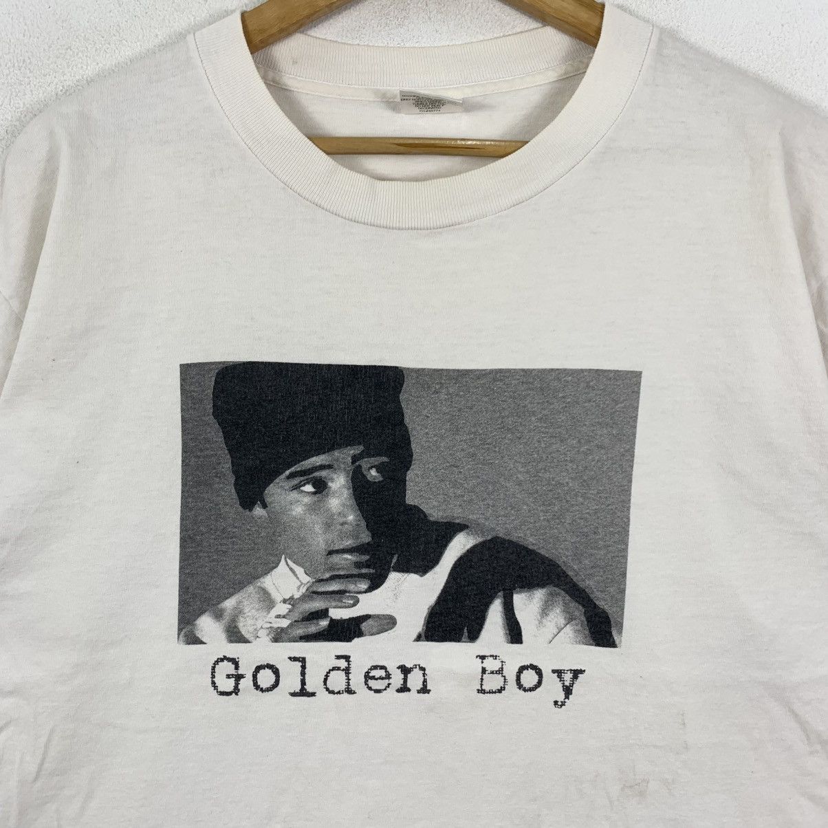 Vintage Vintage Oscar De La Hoya Golden BoyBoxer Boxing TShirt SizeL Size US L / EU 52-54 / 3 - 4 Thumbnail