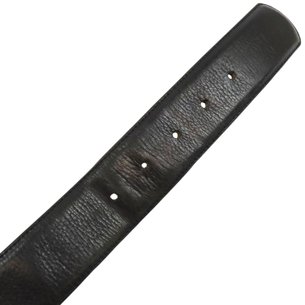 Chrome Hearts CHROME HEARTS Rectangle Scroll Belt Black Leather Size ONE SIZE - 4 Thumbnail