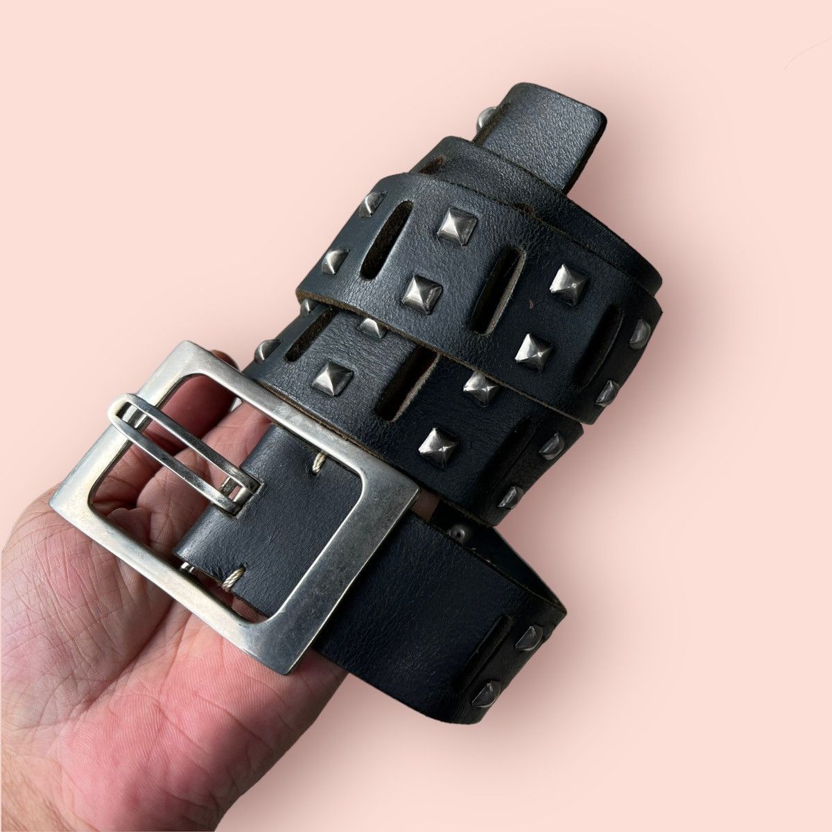 Leather × Seditionaries × Vintage VINTAGE JAPAN STUDDED LEATHER BELT Size ONE SIZE - 3 Thumbnail