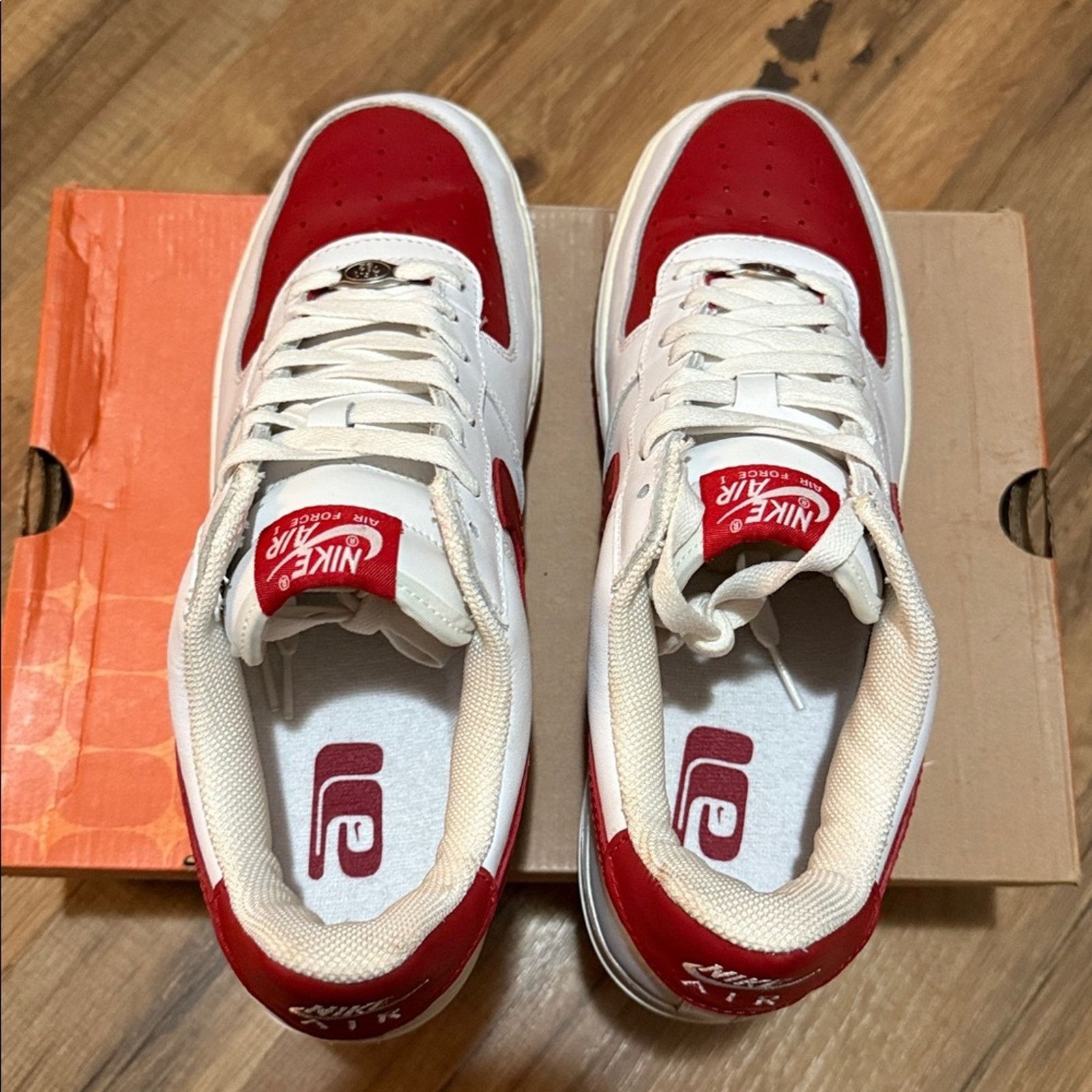 Nike 2003 Nike Air Force 1 'White Varsity Red' Size US 10.5 / EU 43-44 - 8 Thumbnail