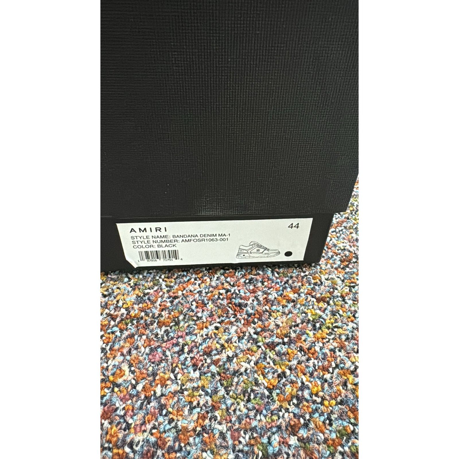 Amiri o1rshd1 Bandana Denim MA-1 Sneakers in Black Size US 11 / EU 44 - 23 Thumbnail