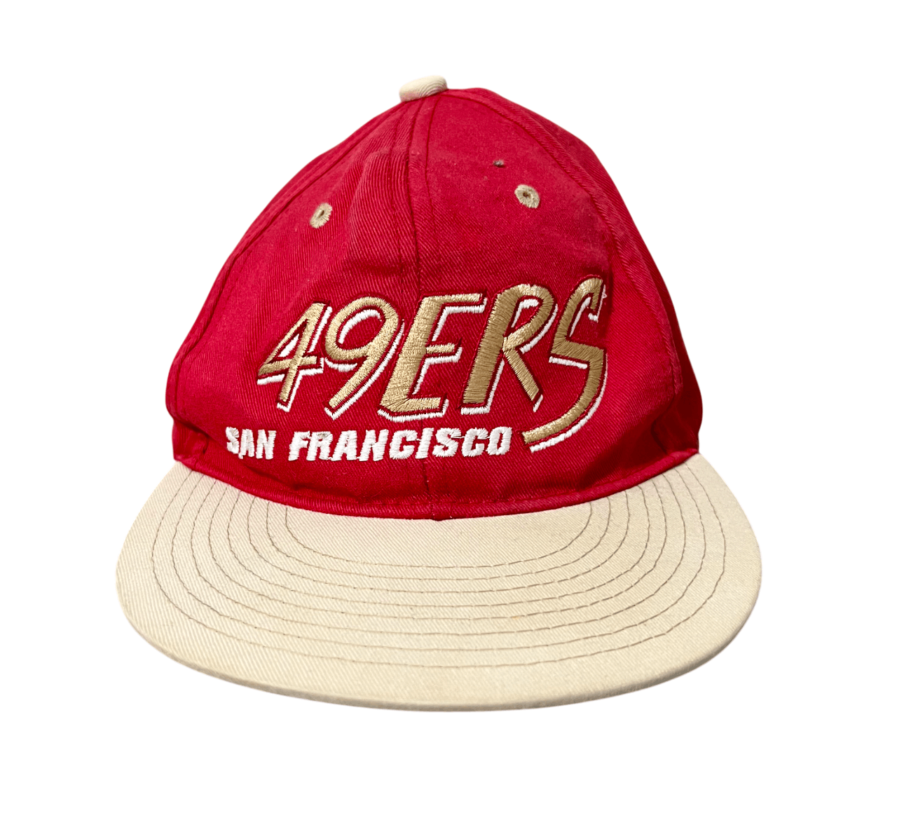 NFL San Francisco 49ers NFL Red & Gold Vintage 90s Snapback Hat Size ONE SIZE - 1 Thumbnail