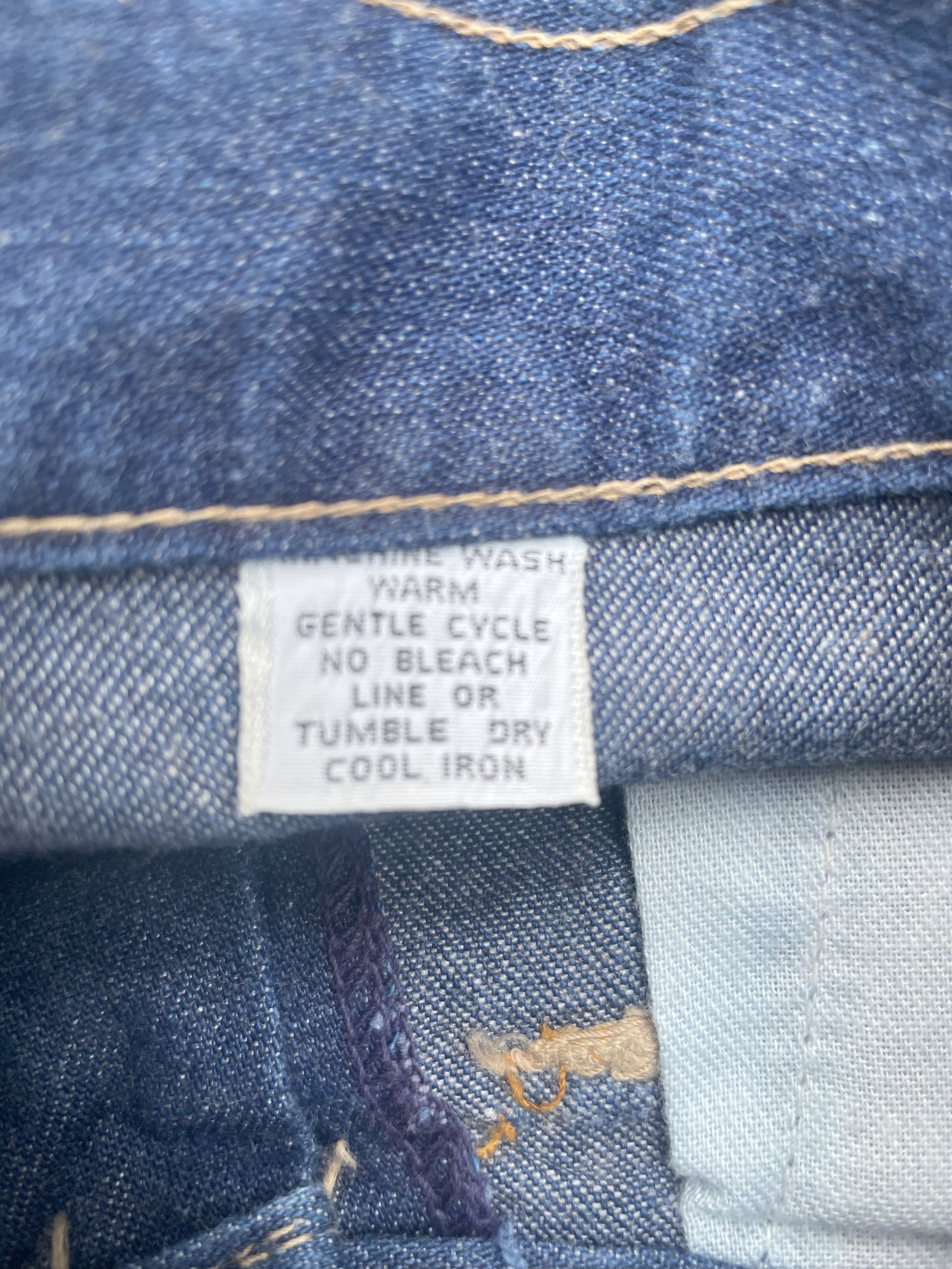 Other Vintage 70's Unknown Brand Wide Leg Jeans Size US 28 / EU 44 - 13 Thumbnail