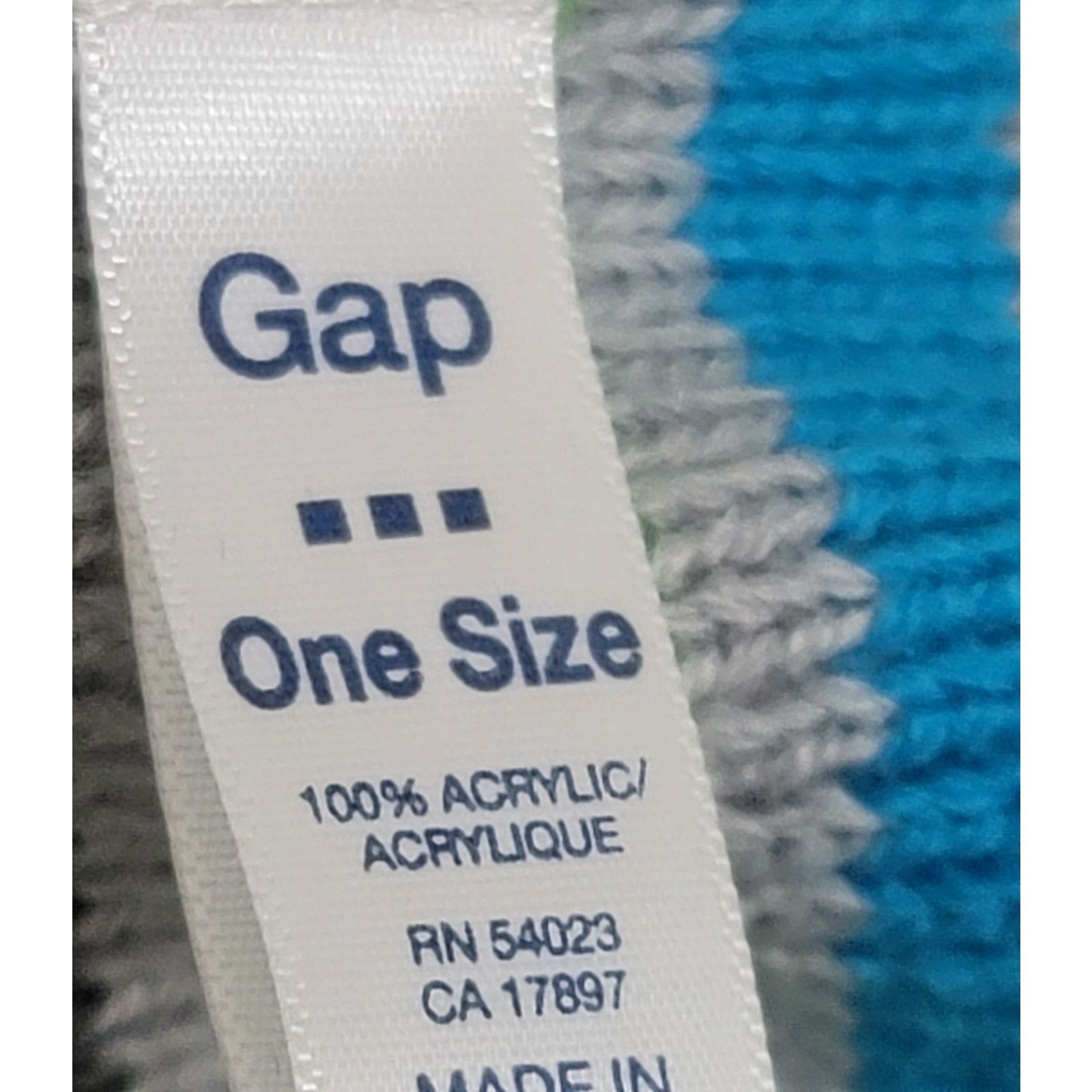 Gap Gap Charcoal Yellow Blue Green Striped Knitted Scarf Soft Size ONE SIZE - 3 Thumbnail