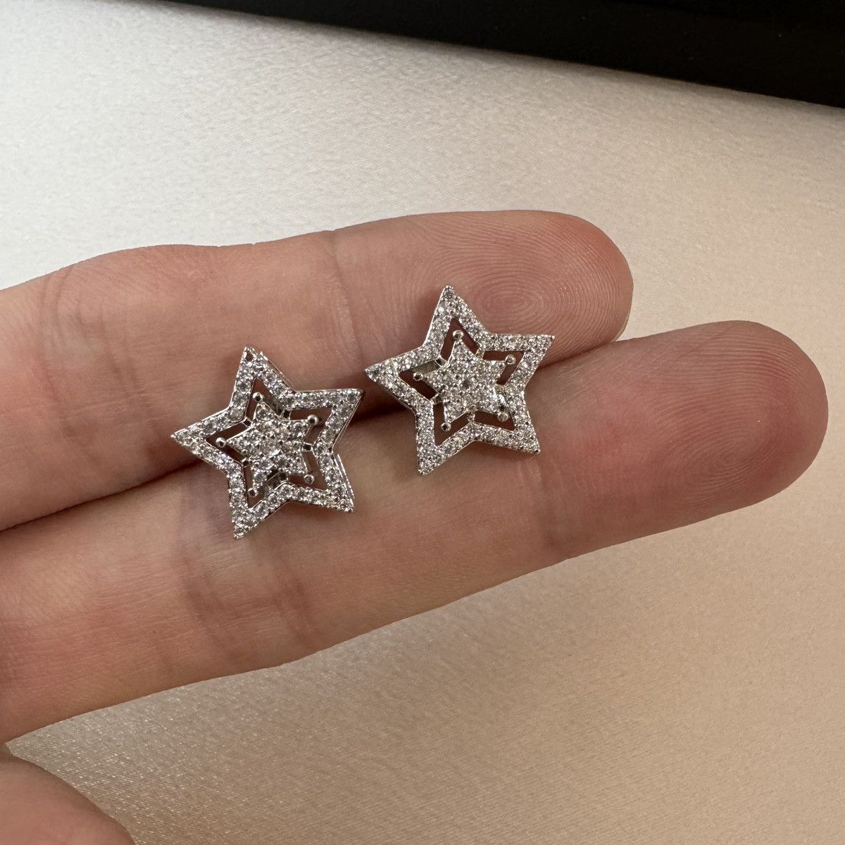 Other CZ Star Stud Earrings for Men Women Streetwear Punk Hip Hop Size ONE SIZE - 6 Thumbnail