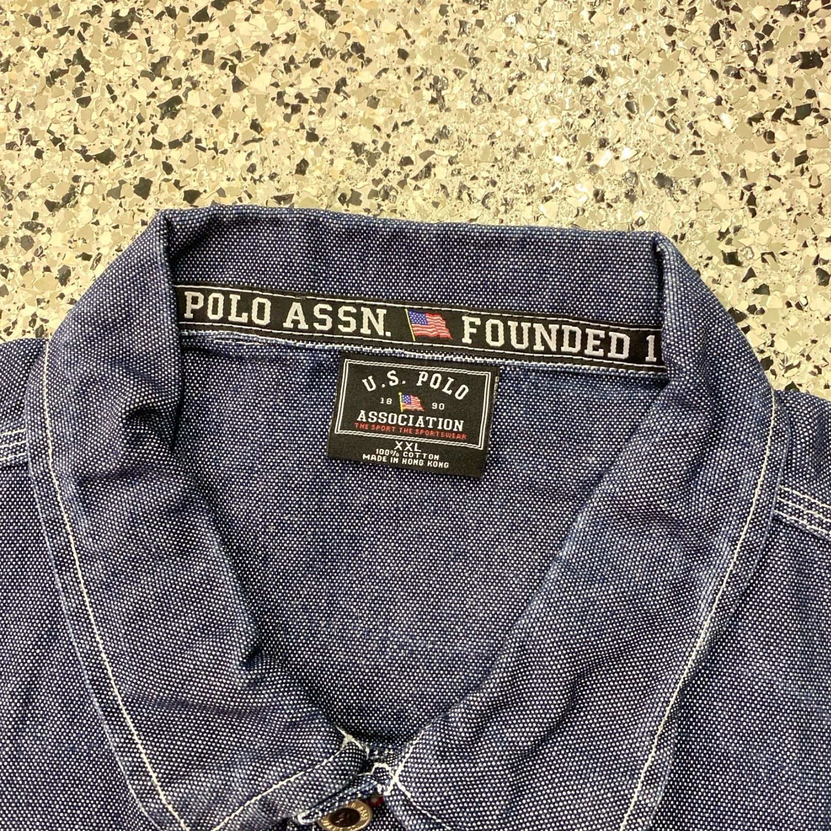 Vintage VINTAGE US Polo Assn Denim Jacket Embroidered Logo Classic Blue Jean 2XL Men Trucker Jacket Blue Embroidered Logo 2XL US Polo Assn Mens Denim Jacket Size US XXL / EU 58 / 5 - 2 Thumbnail