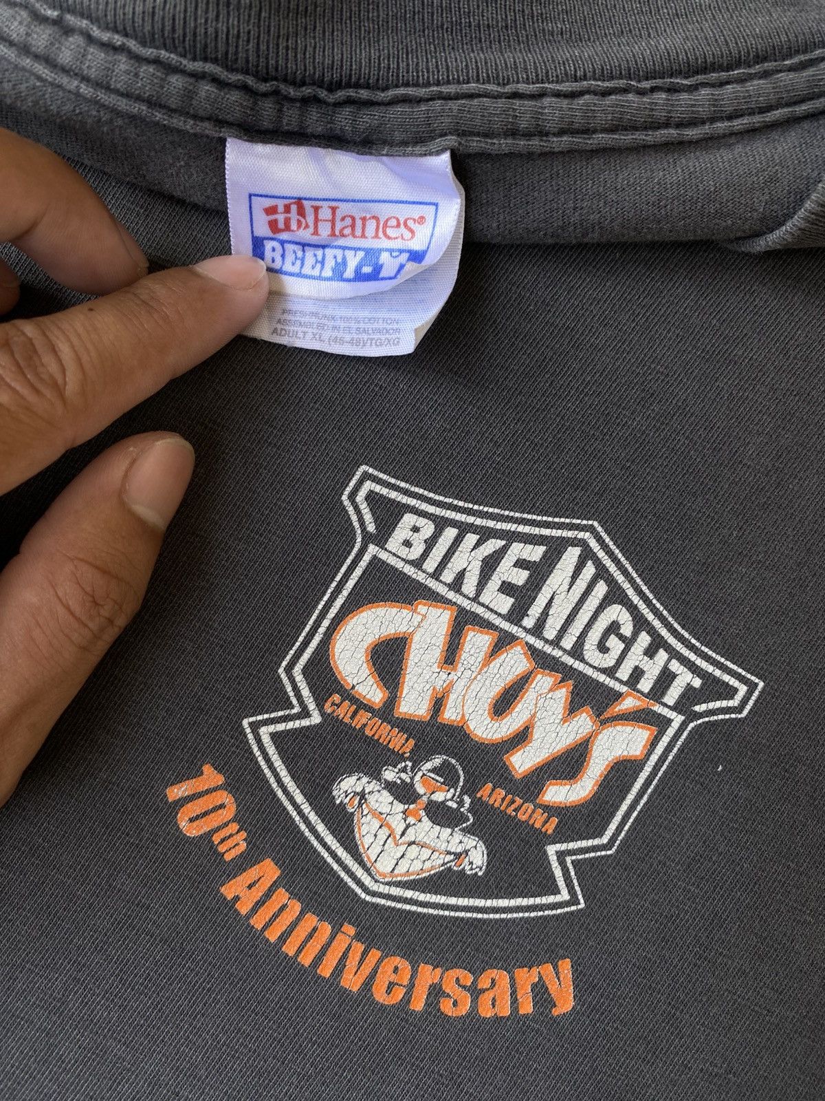 Vintage SOLD OUT Vintage Chuy’s Bike Night Flamine sleeve Size US XL / EU 56 / 4 - 6 Thumbnail