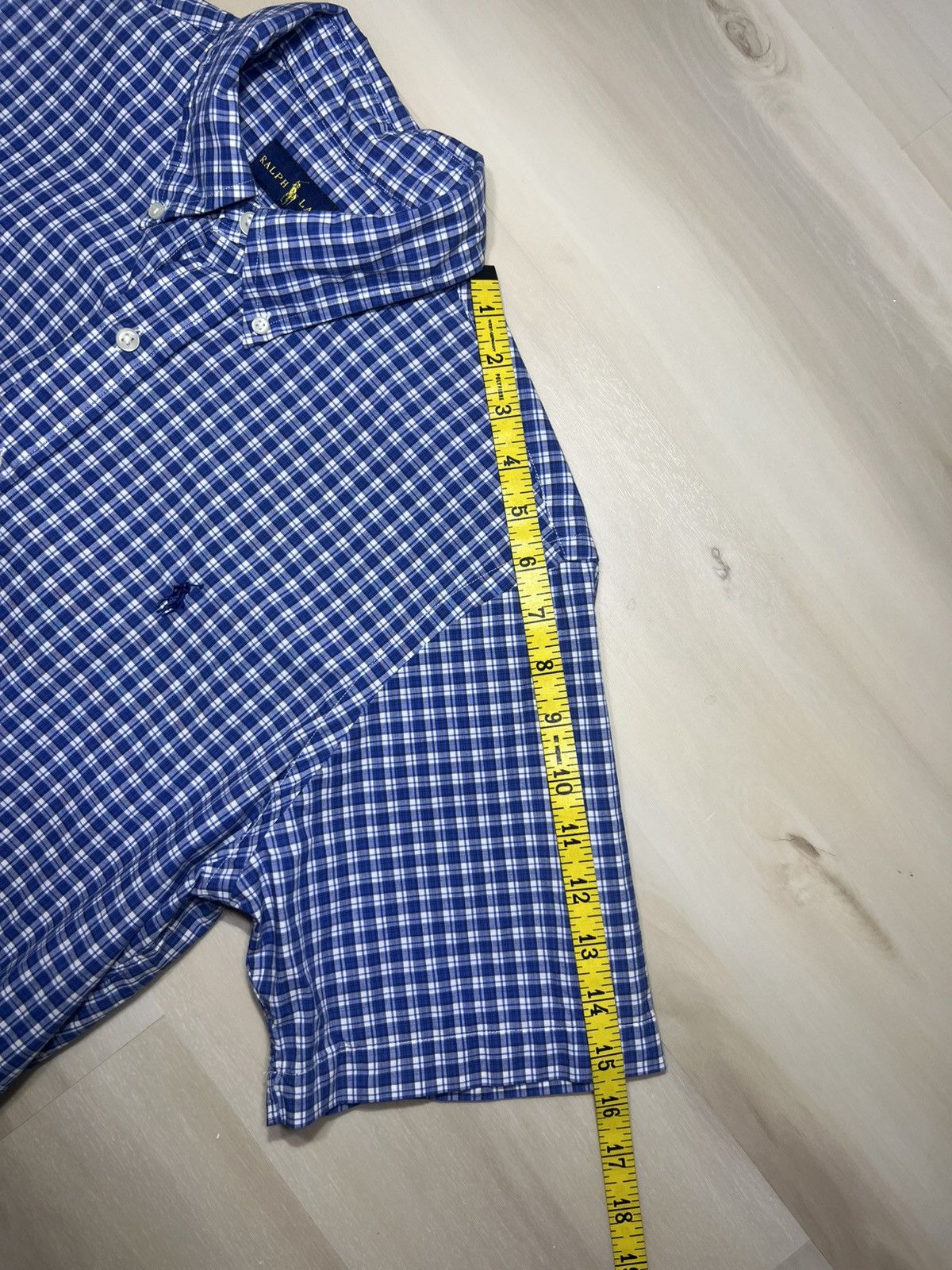 Polo Ralph Lauren Polo Ralph Lauren Short Sleeve Sz M Blue And White Checked Size US M / EU 48-50 / 2 - 5 Thumbnail
