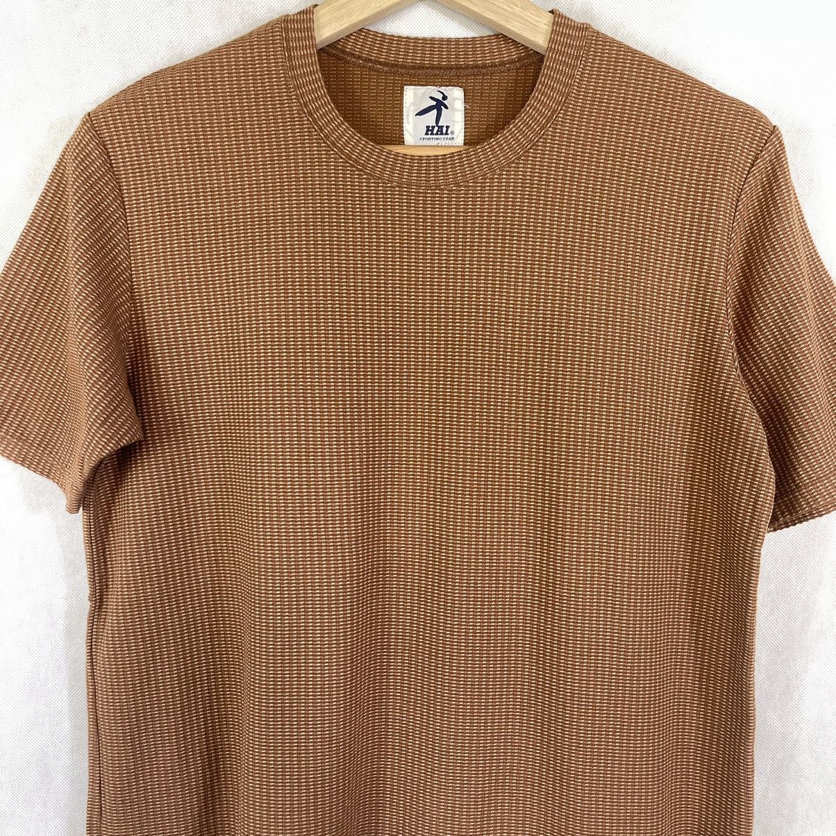 Hai Sporting Gear × Issey Miyake Rare! Hai Sporting Gear Waffle Knit Jacquard Tshirt Size M / US 6-8 / IT 42-44 - 4 Thumbnail