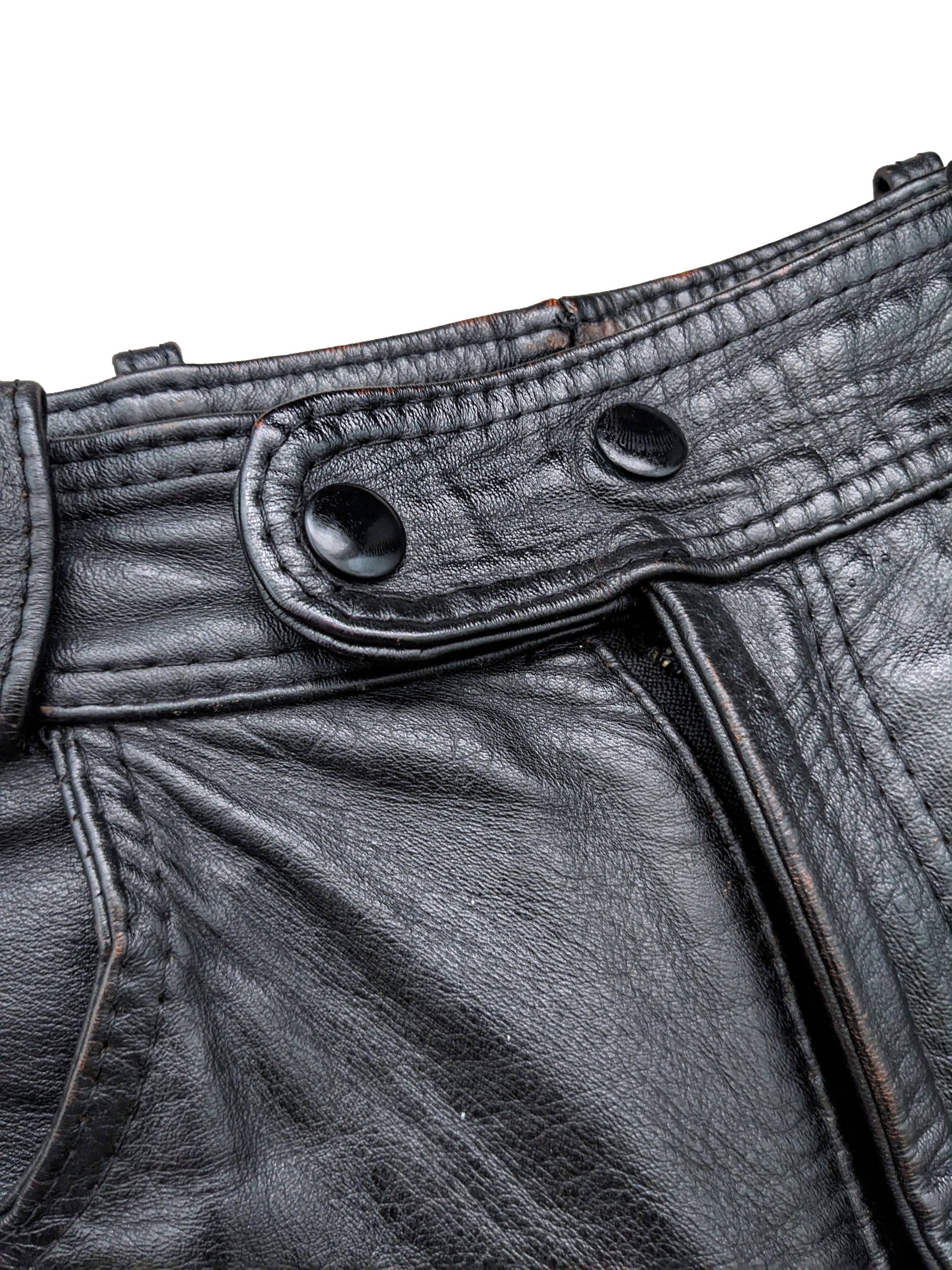 Lewis Leathers Vintage 80s Lewis Leathers Black Leather Motorcycle Pants Size US 32 / EU 48 - 9 Thumbnail