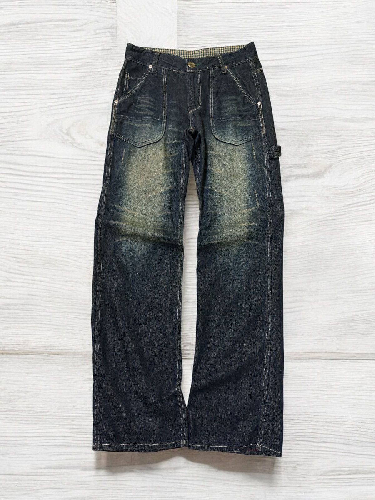 Hysteric Glamour Vintage IN THE GROOVE Baker Pants Muddy Wash Worker Denim Size US 28 / EU 44 - 1 Thumbnail