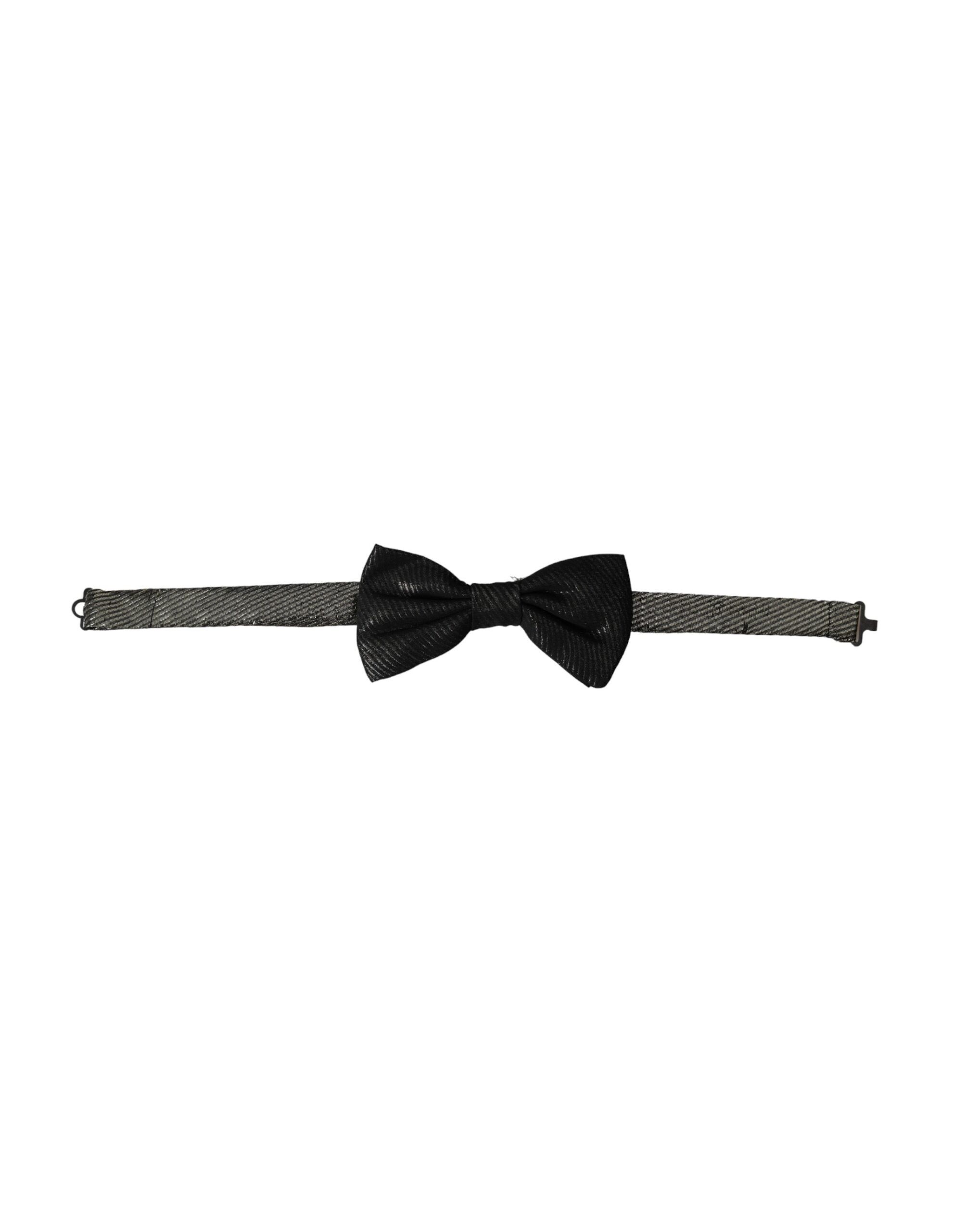Dolce & Gabbana Black Fantasy Silk Adjustable Neck Men Bow Men's Tie Size ONE SIZE - 1 Thumbnail