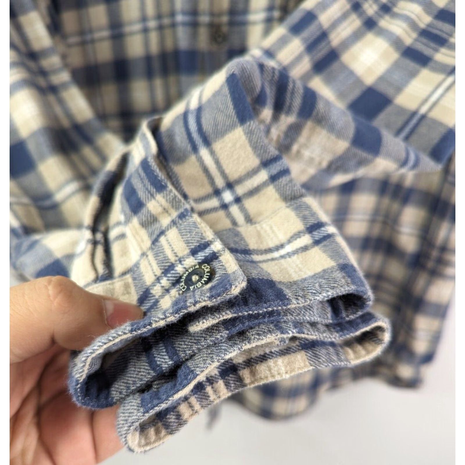Vintage Columbia Shirt Men L Blue Plaid Flannel Button-Up Long Sleeve Casual Outdoor Vintage: No Size US L / EU 52-54 / 3 - 2 Thumbnail