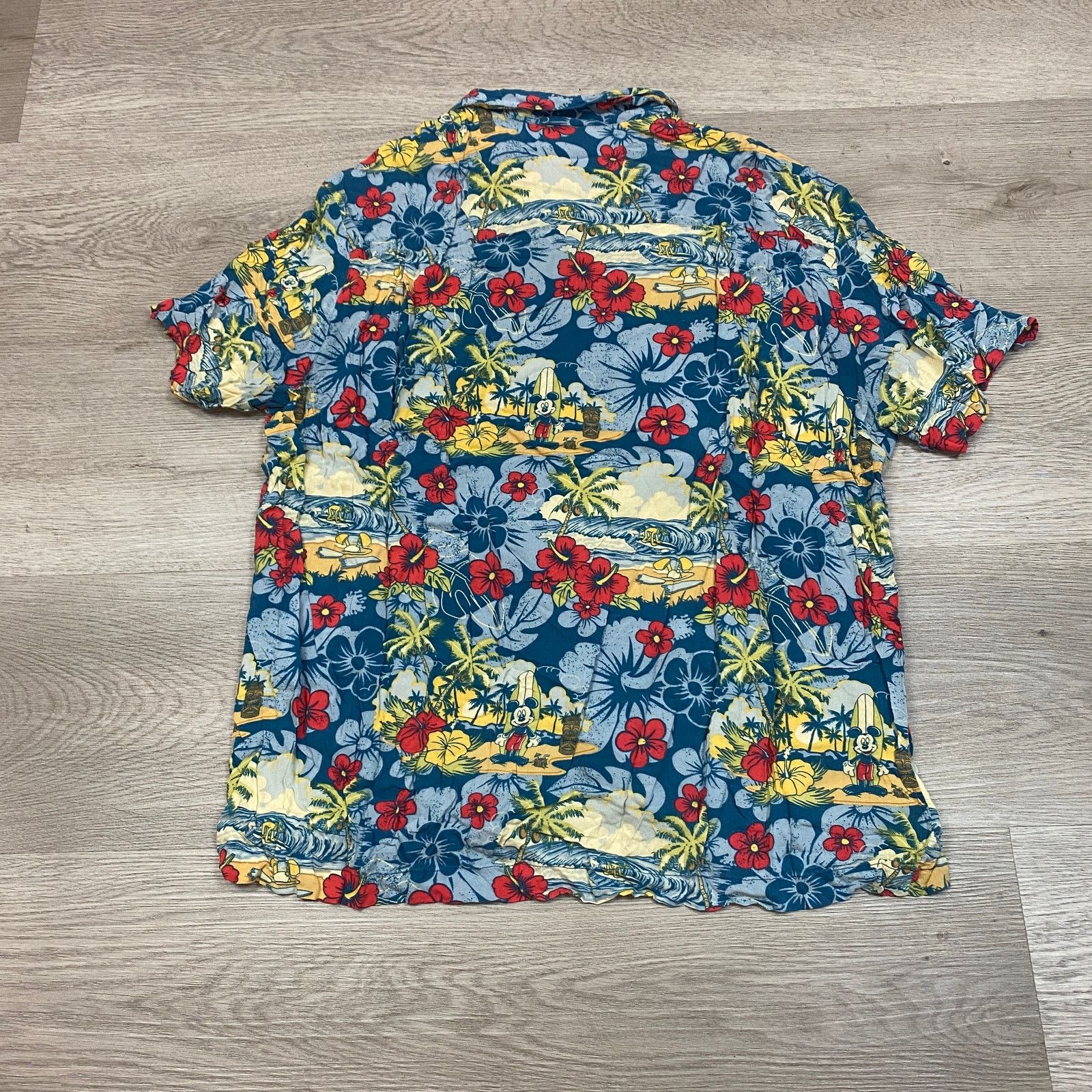 Disney × Vintage VTG Disney Parks Mickey Mouse Hawaiian Pocket Shirt Large Size US L / EU 52-54 / 3 - 3 Thumbnail