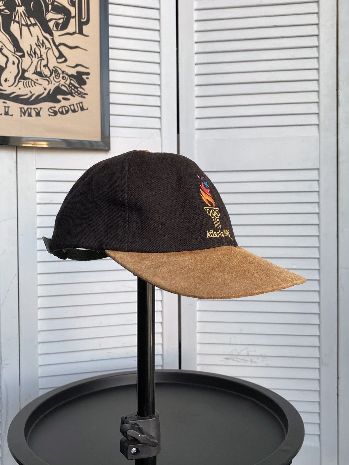 USA Olympics Vintage Atlanta 1996 Olympics Games Genuine Suede Hat Cap Size ONE SIZE - 15 Thumbnail