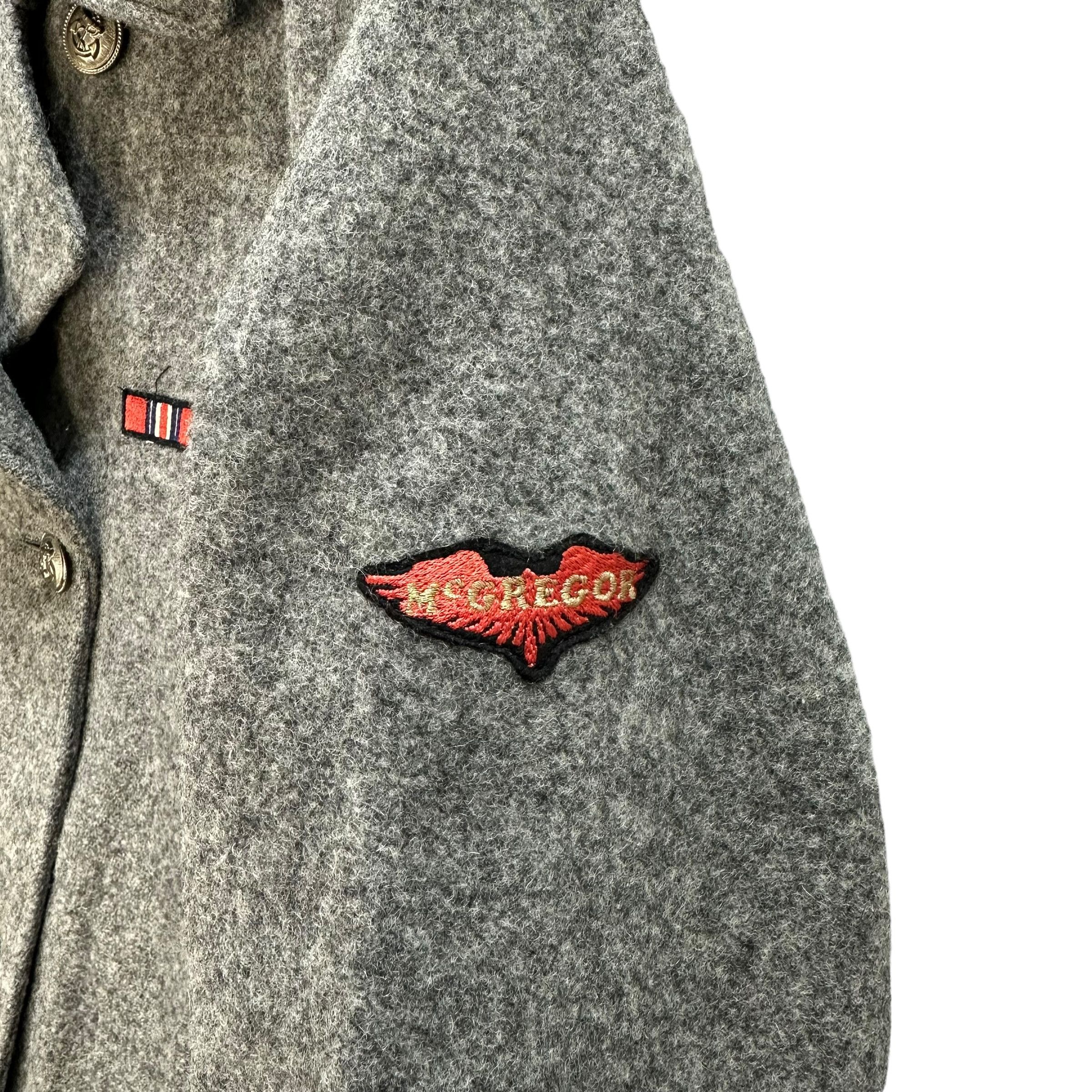 McGregor MCGREGOR Double Breasted Gray Wool Crop Coat #A37-0840 Size L / US 10 / IT 46 - 7 Thumbnail