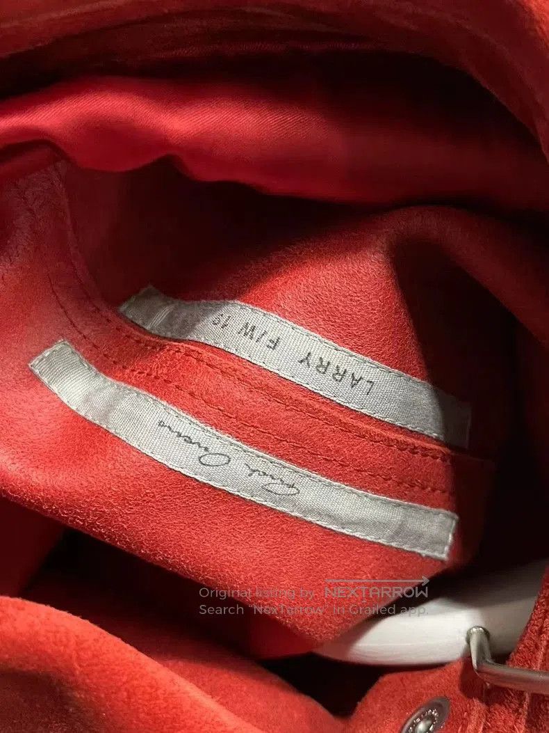 Rick Owens Rick Owens Red Suede Jacket with Pockets. Size US L / EU 52-54 / 3 - 6 Thumbnail