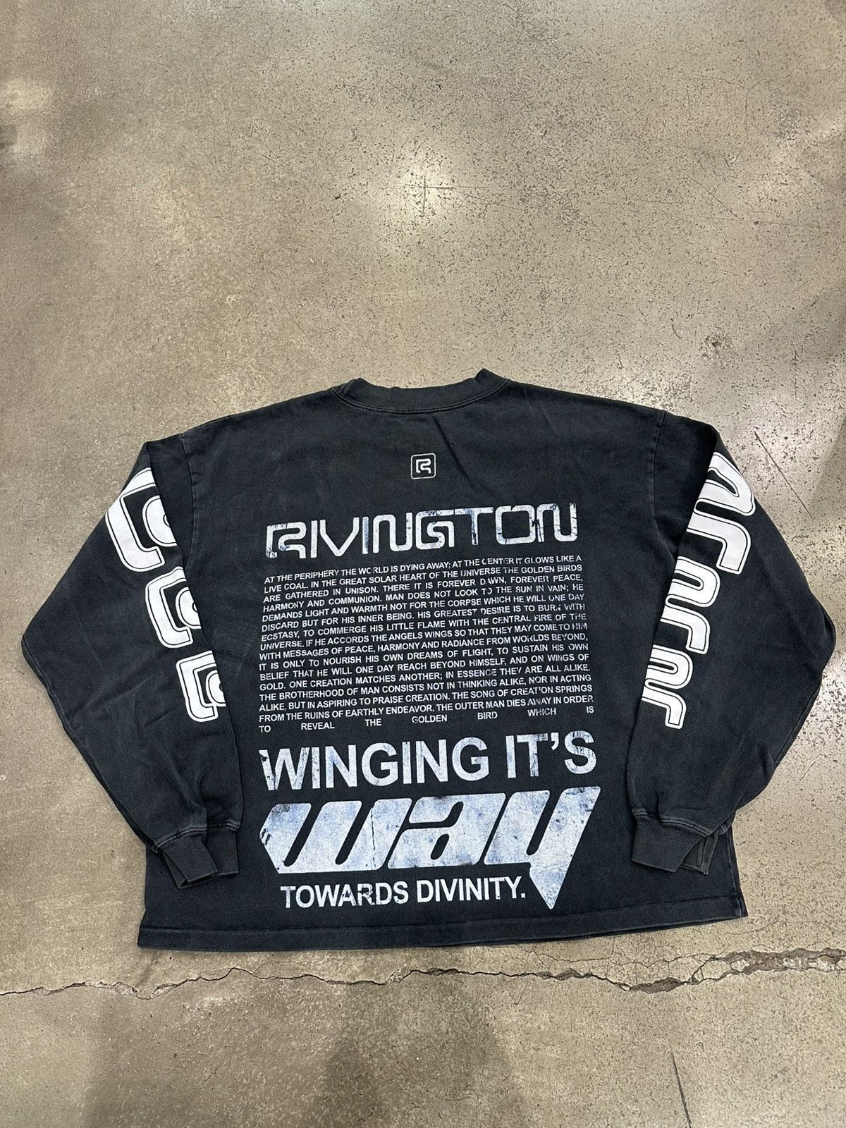 RRR-123 RIVINGTON ROI REBIS - Divinity Paper Garden LS Tee Faded Black Size US XL / EU 56 / 4 - 2 Thumbnail