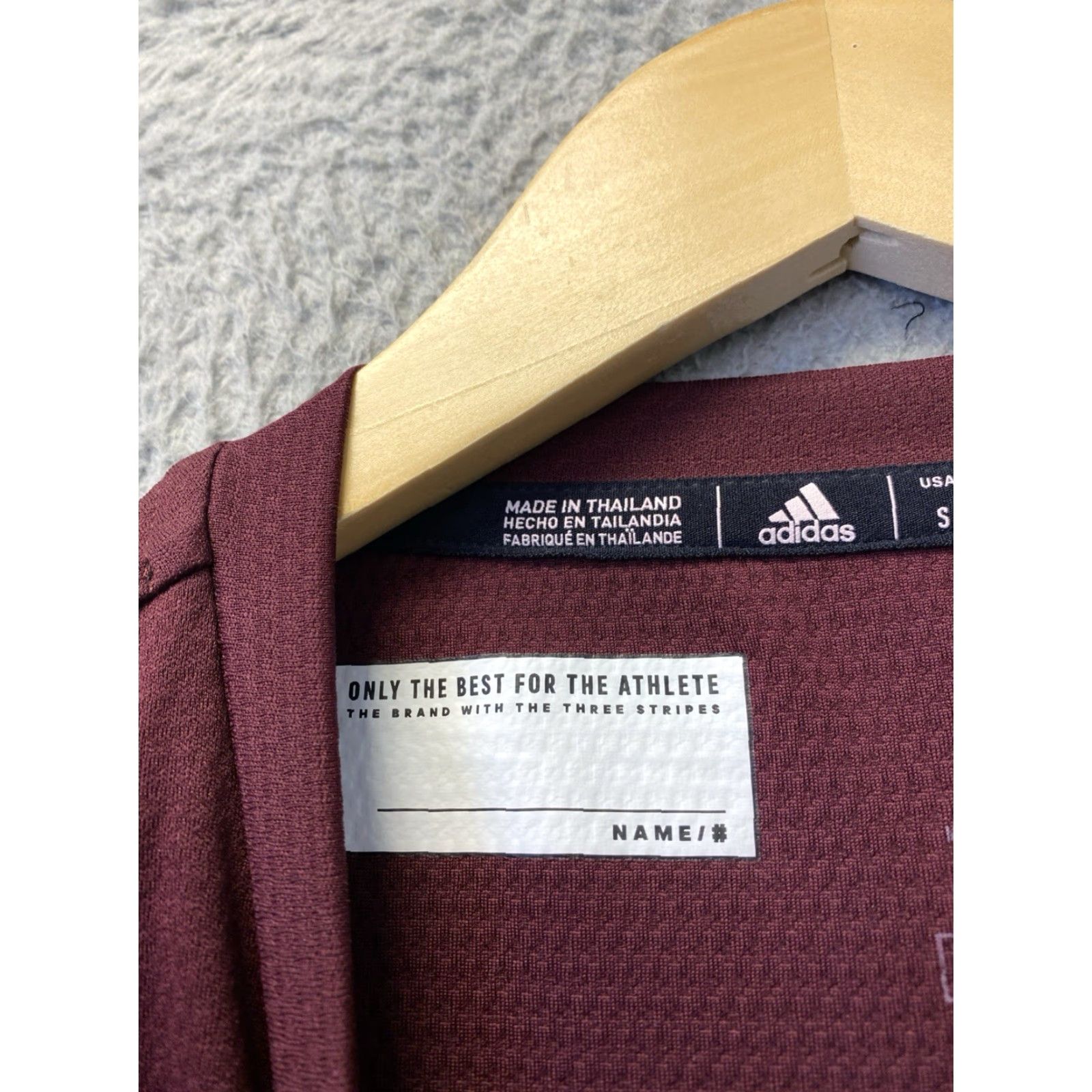 Adidas Adidas CMU Unisex Graphic Tee Shirt Maroon Yellow Short Sleeve Crew Neck S 135-6 Size US 29 - 5 Thumbnail