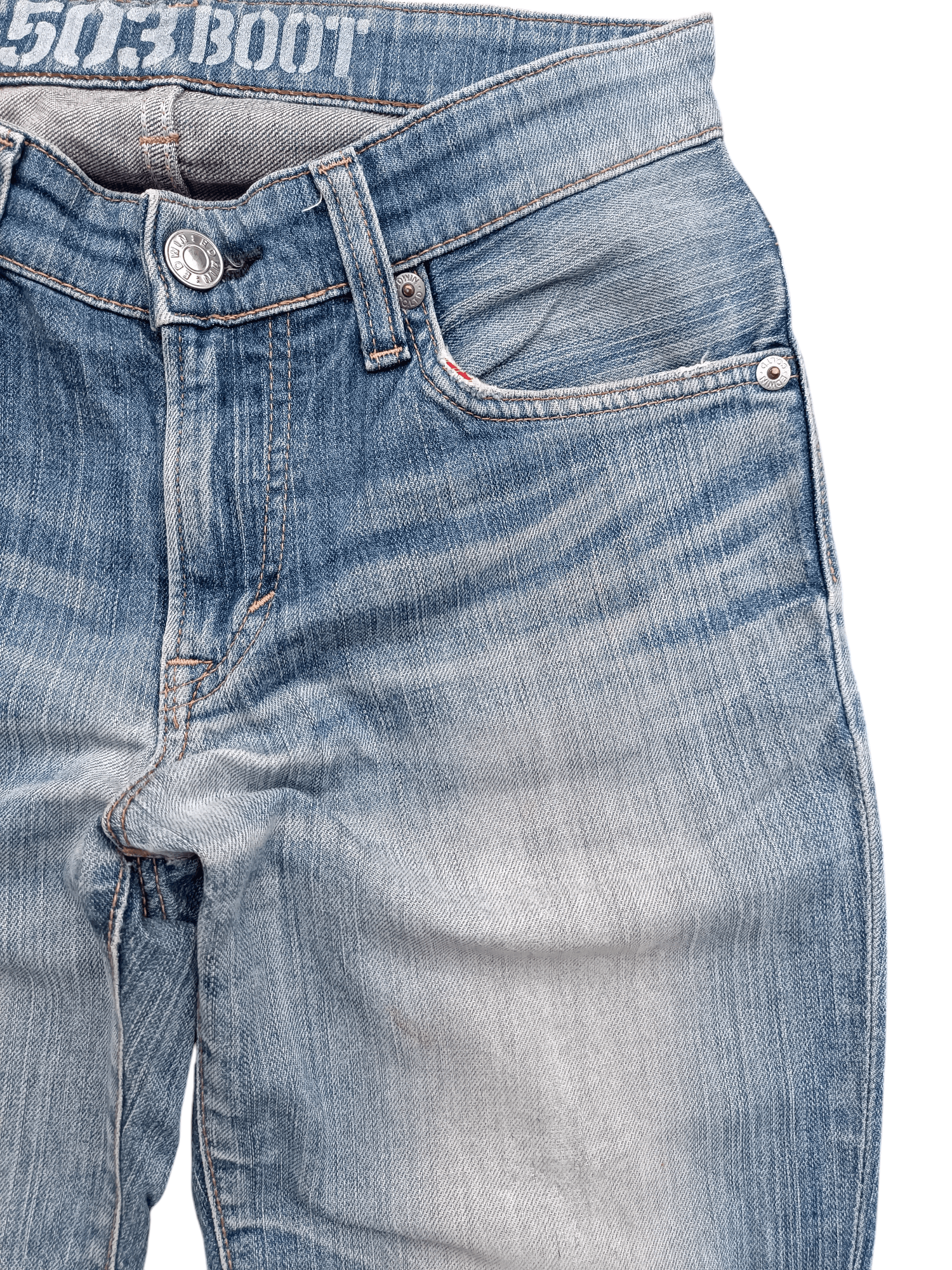 Edwin × Japanese Brand ARCHIVAL EDWIN 503 BOOT CUT REGULAR BLUE WASH DENIM Size US 30 / EU 46 - 5 Thumbnail