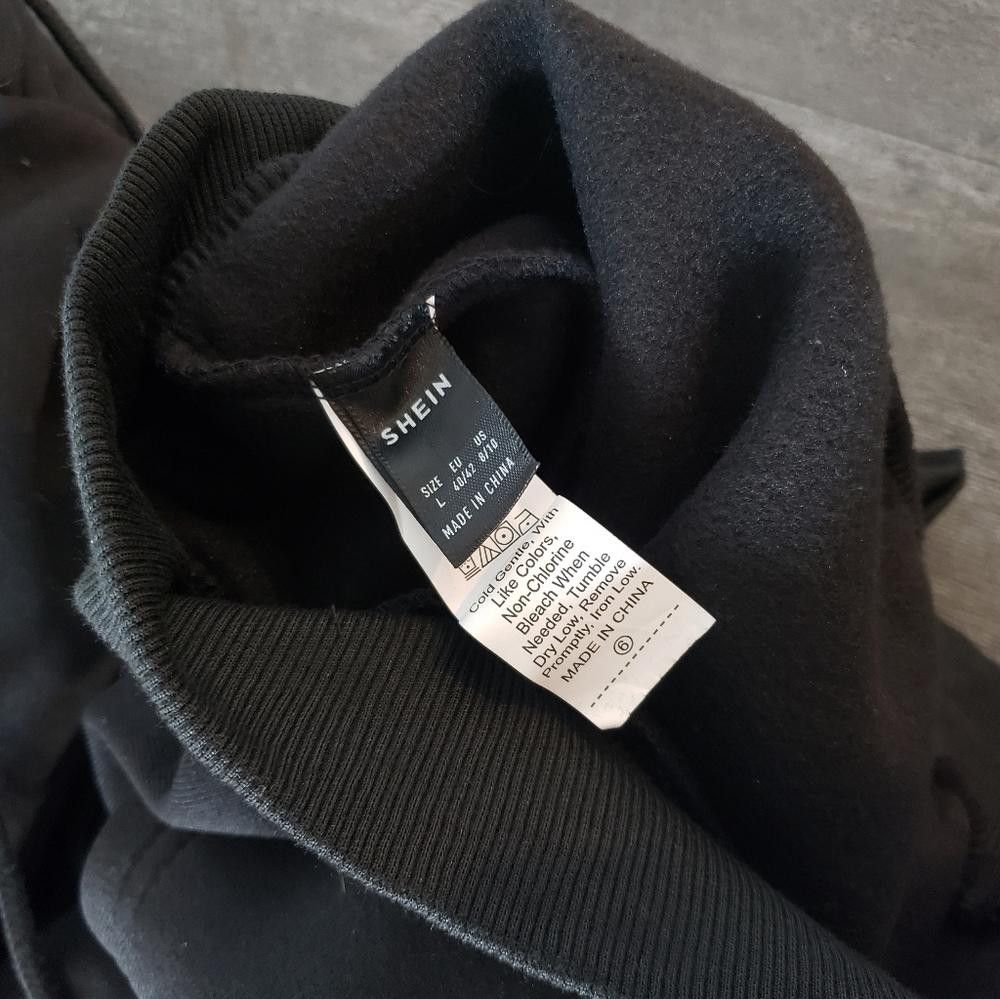 Shein Black Basic SHEIN Oversized Zip Up Size L / US 10 / IT 46 - 3 Thumbnail