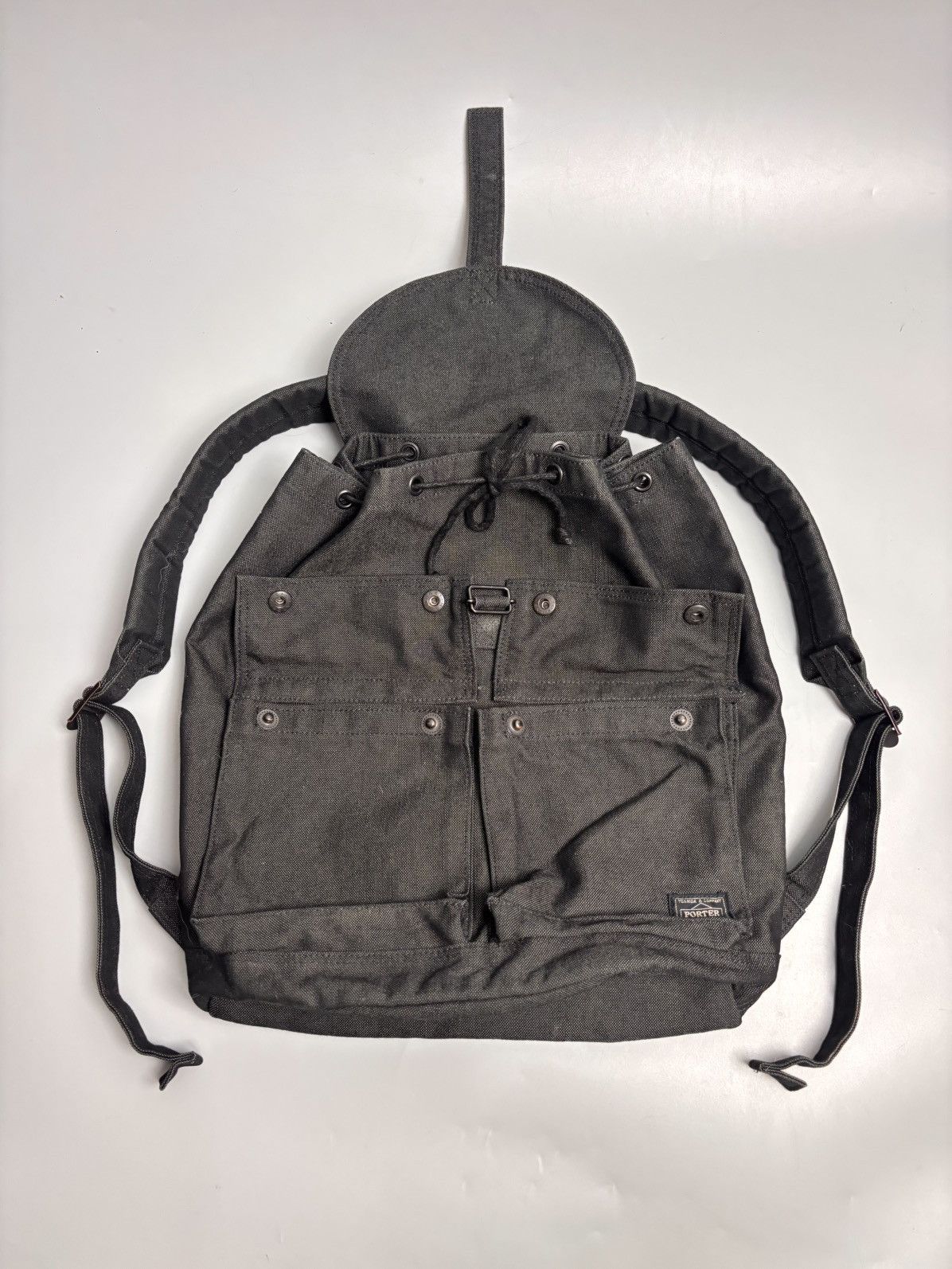 Porter Porter-Yoshida & Co. Smoky drawstring-top rucksack in black. Size ONE SIZE - 3 Thumbnail