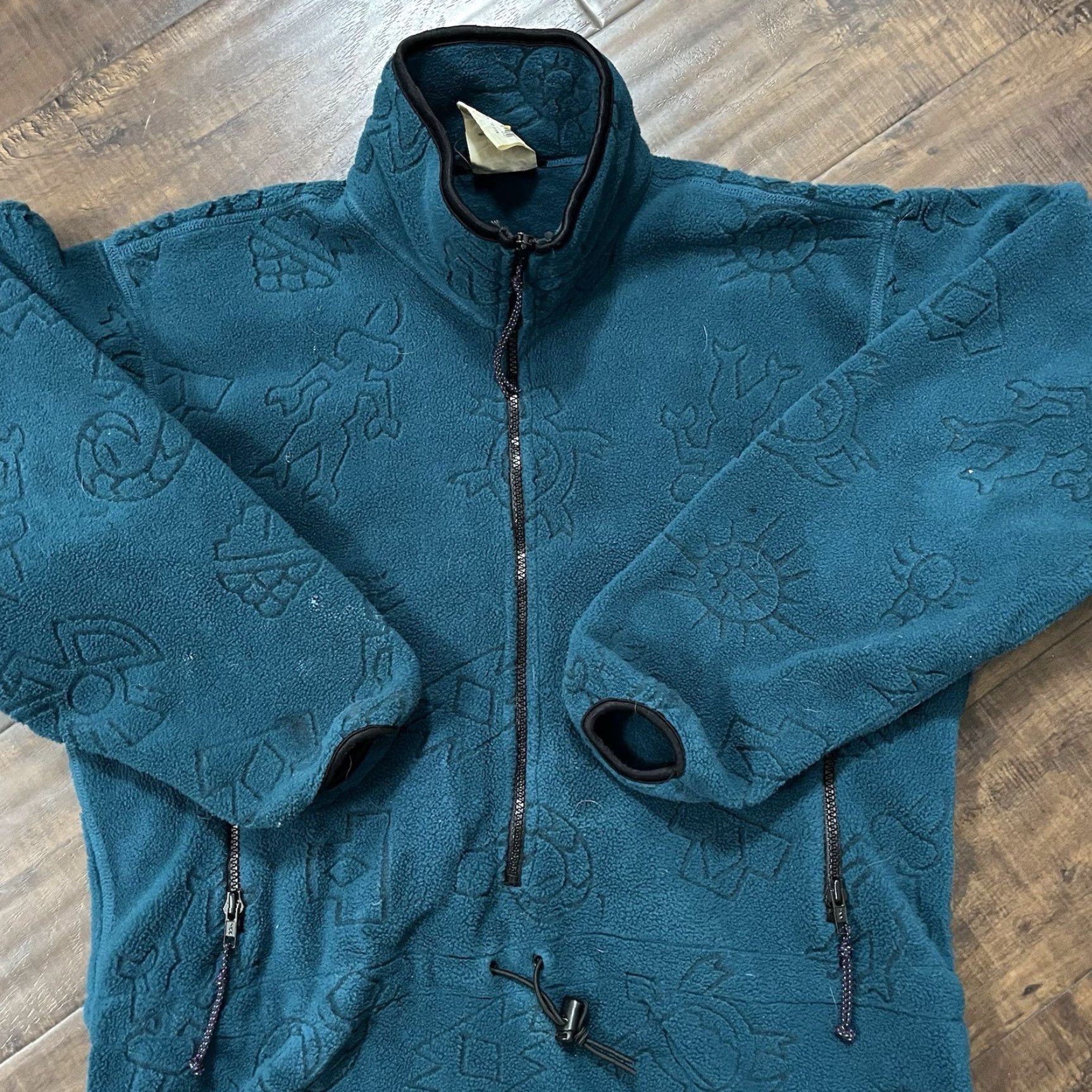 Vintage VINTAGE REI Jacket M Teal Fleece Half Zip Aztec Southwestern 90s Unisex Adults Size US M / EU 48-50 / 2 - 4 Thumbnail