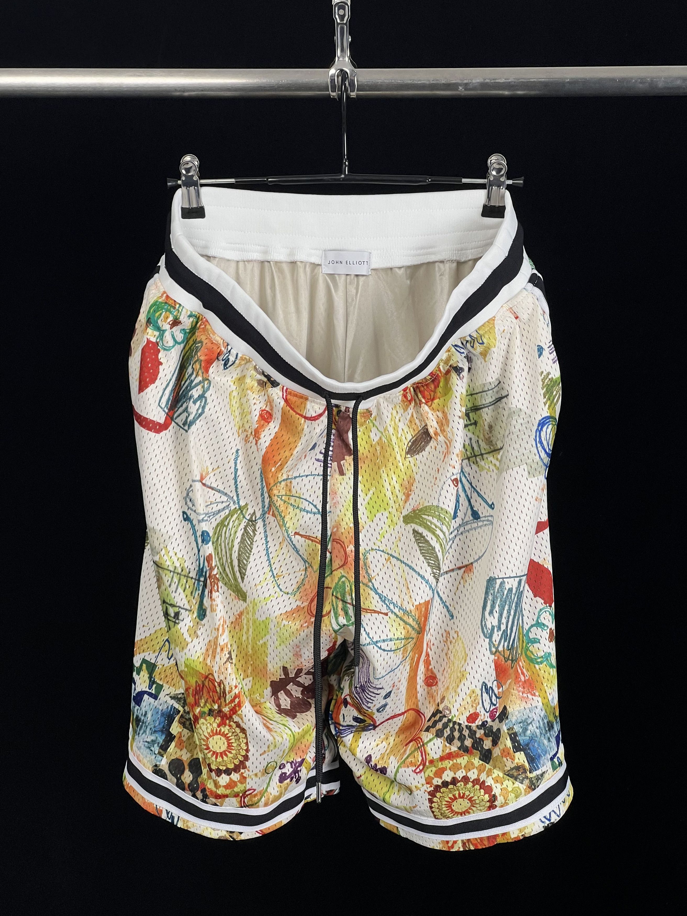 John Elliott Brand New Game Scribble-print shorts Size US 32 / EU 48 - 7 Thumbnail