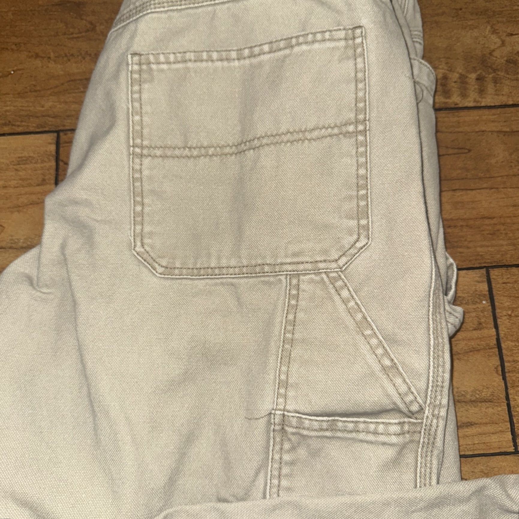 Old Navy VINTAGE Old Navy Canvas Carpenter Pants Men 30x32 Tan Jeans Canvas Straight 30 32 Mens Size US 30 / EU 46 - 2 Thumbnail