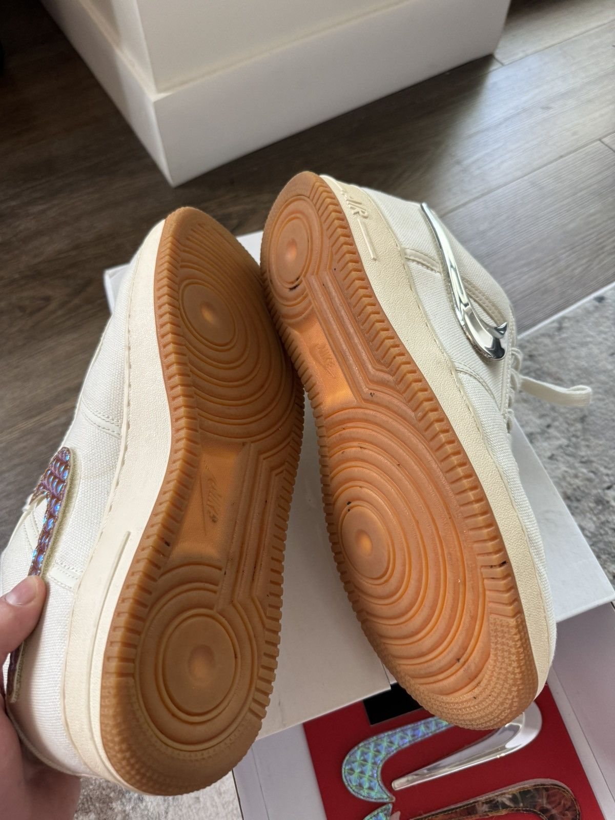Nike × Travis Scott Travis Scott x Air Force 1 ‘Sail’ Size US 11.5 / EU 44-45 - 4 Thumbnail