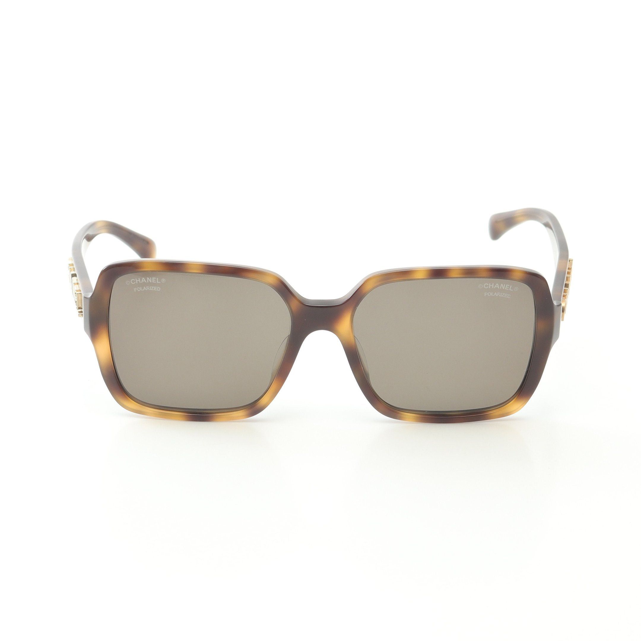 Chanel Chanel Sunglasses Tortoiseshell Pattern Logo Beige Brown Size ONE SIZE - 1 Thumbnail