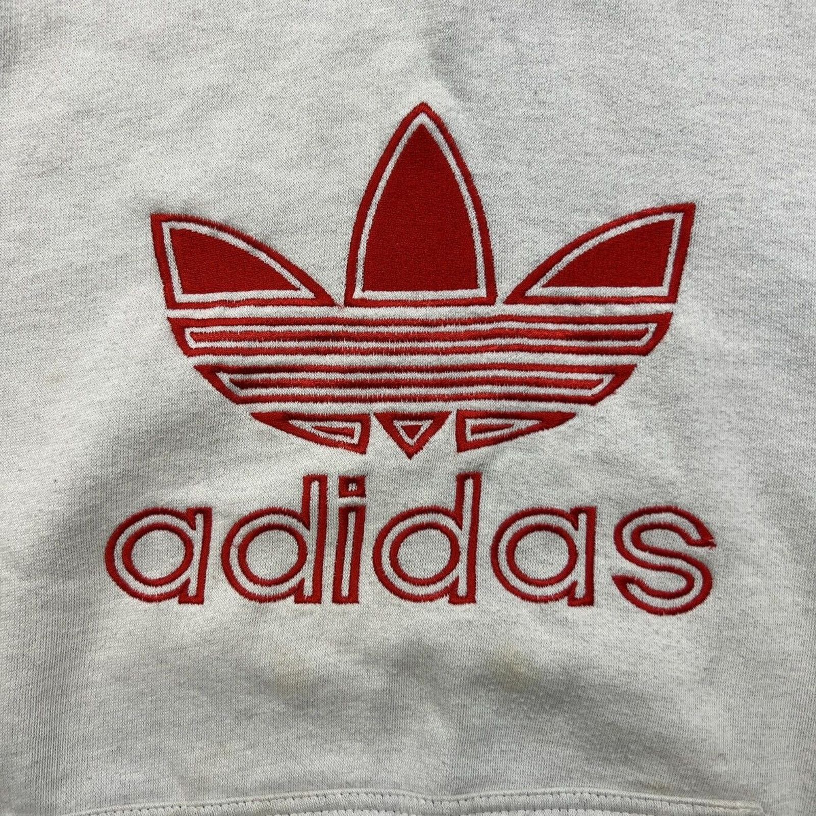 Adidas × Vintage Vintage 80s Adidas Hoodie Trefoil Rare Hooded Sweatshirt Size US M / EU 48-50 / 2 - 2 Thumbnail