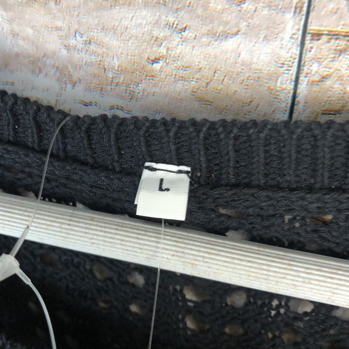 Homespun Knitwear × Japanese Brand Japan crochet meshnet Black Knitwear #A854 Size L / US 10 / IT 46 - 9 Thumbnail
