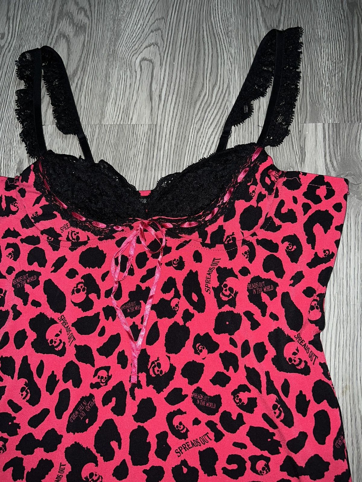 Japanese Brand CORNFLAKE skull leopard camisole 💗☠️ Size L / US 10 / IT 46 - 3 Thumbnail