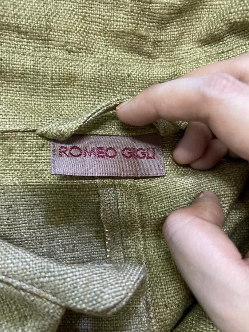 Romeo Gigli Romeo Gigli Textured Raw Silk/Linen Boxy Cropped Jacket Size L / US 10 / IT 46 - 3 Thumbnail
