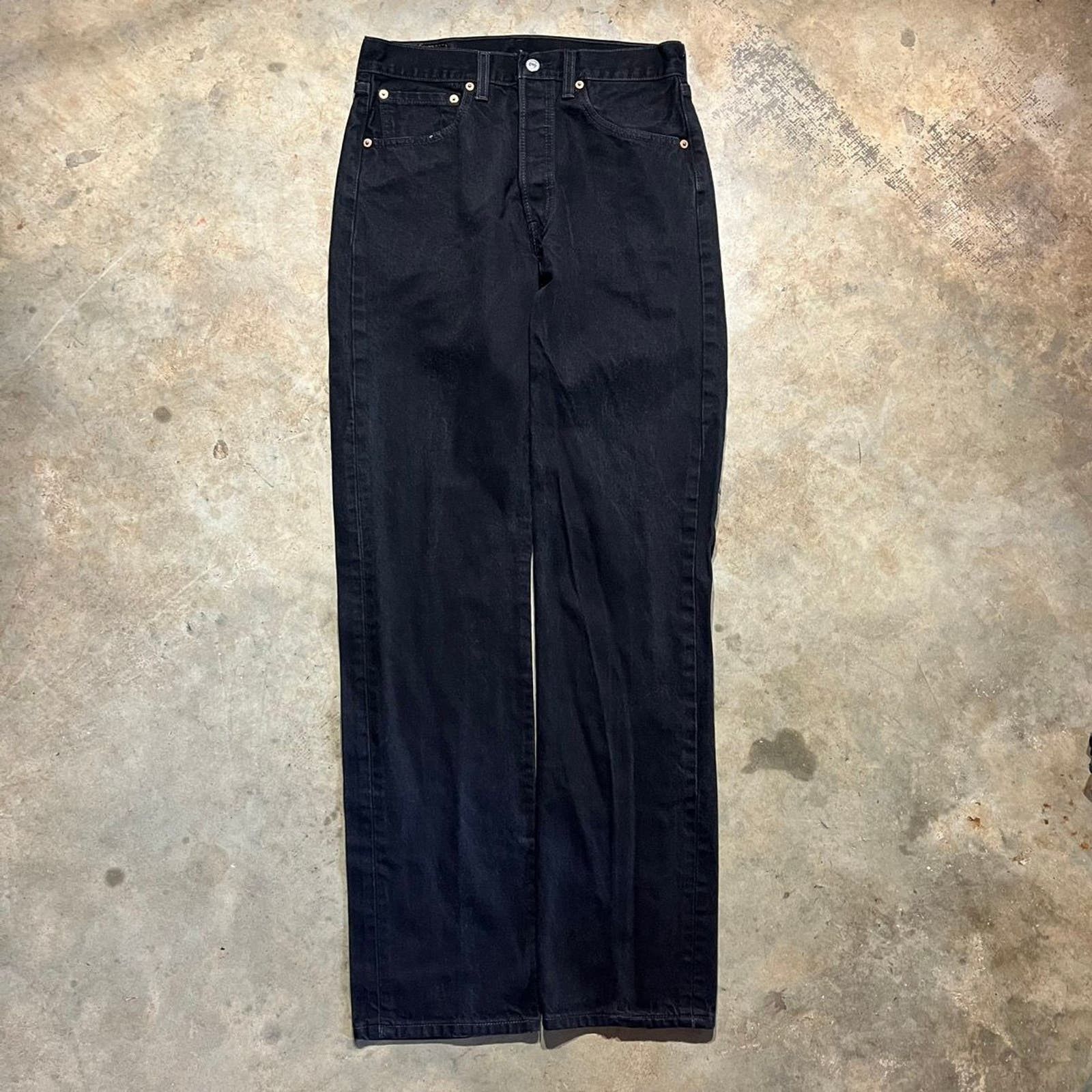 image of Levis x Made In USA Vintage 90's Levi's 501 Black Straight Button Fly Jeans 30X34, Men's