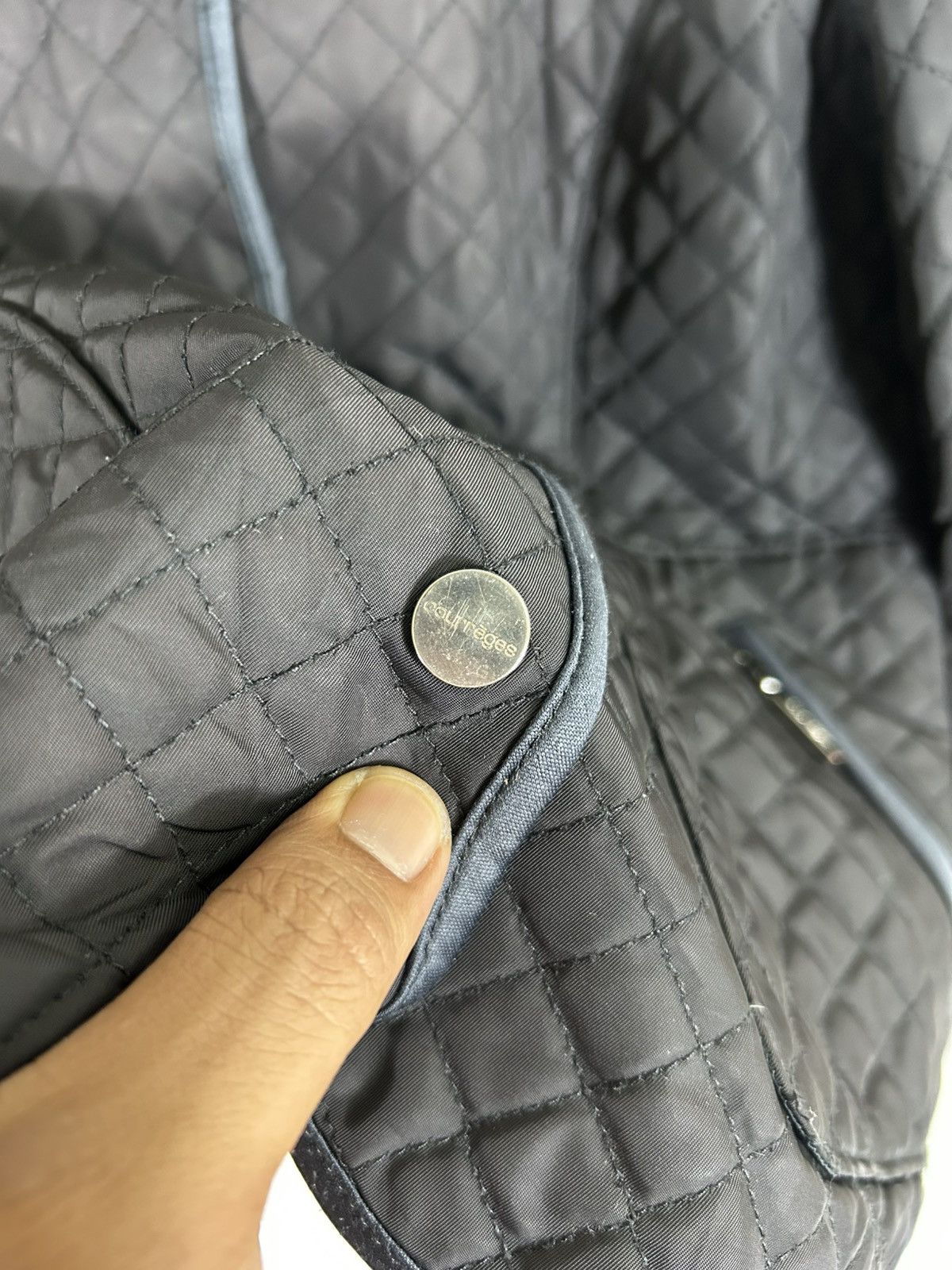 Courreges × Vintage ⚡️Vintage Courreges Quilted Snap Button Cropped Jacket Size S / US 4 / IT 40 - 8 Thumbnail