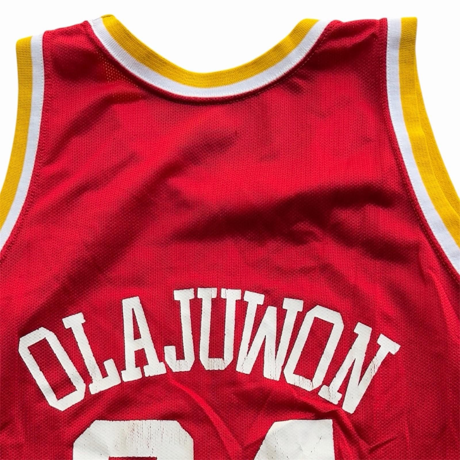 Champion Hakeem Olajuwon 34 Houston Rockets Champion NBA Jersey Sz 44 Size ONE SIZE - 4 Thumbnail