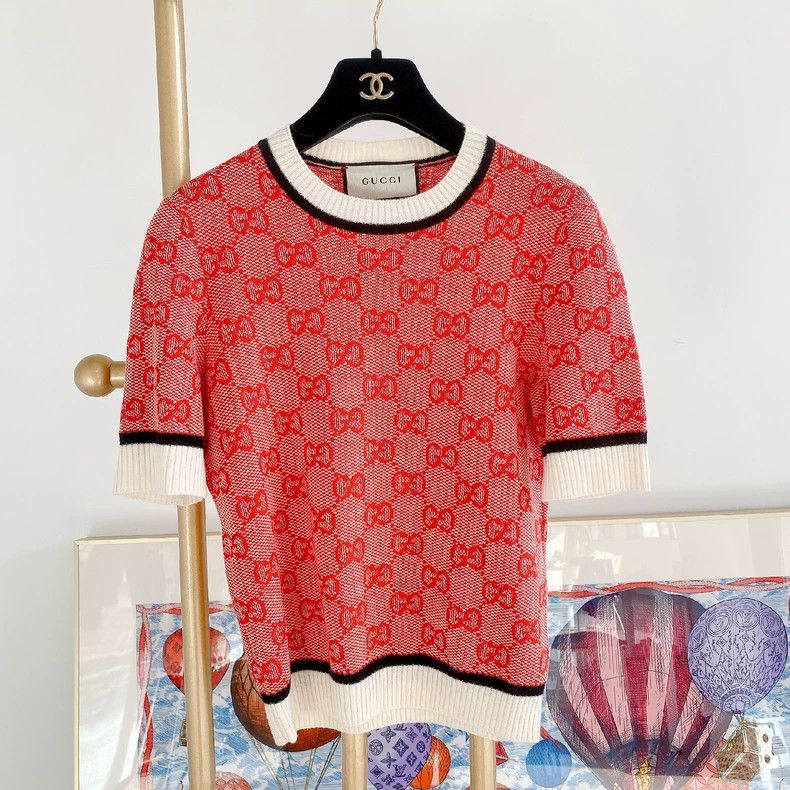Gucci Gucci Vintage Short Sleeve Knitted Top- DMC Size US XS / EU 42 / 0 - 1 Thumbnail