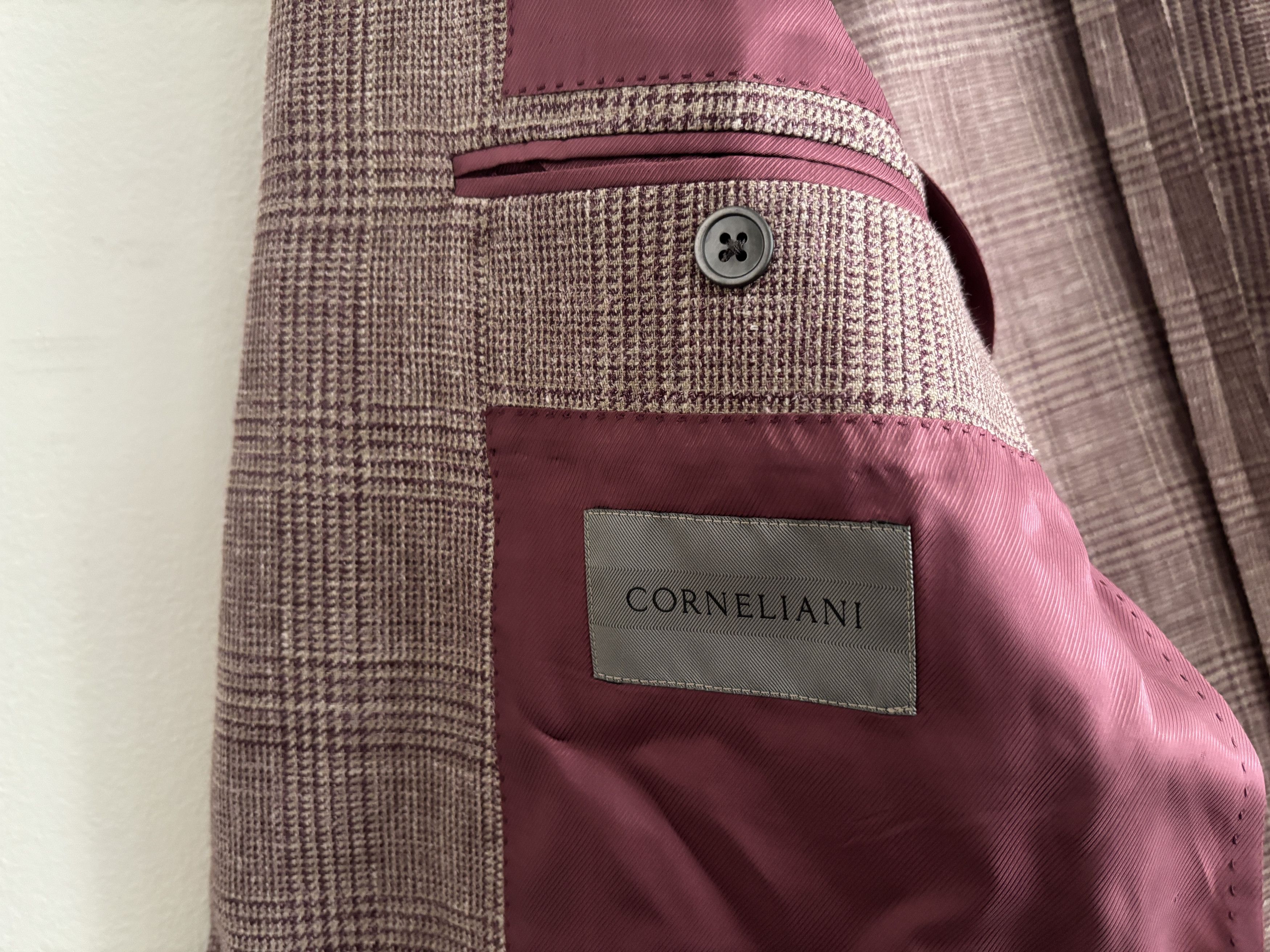 Corneliani $2200 Unstructured Glen Check Wool Silk Linen Sport Coat Size 42R - 10 Thumbnail