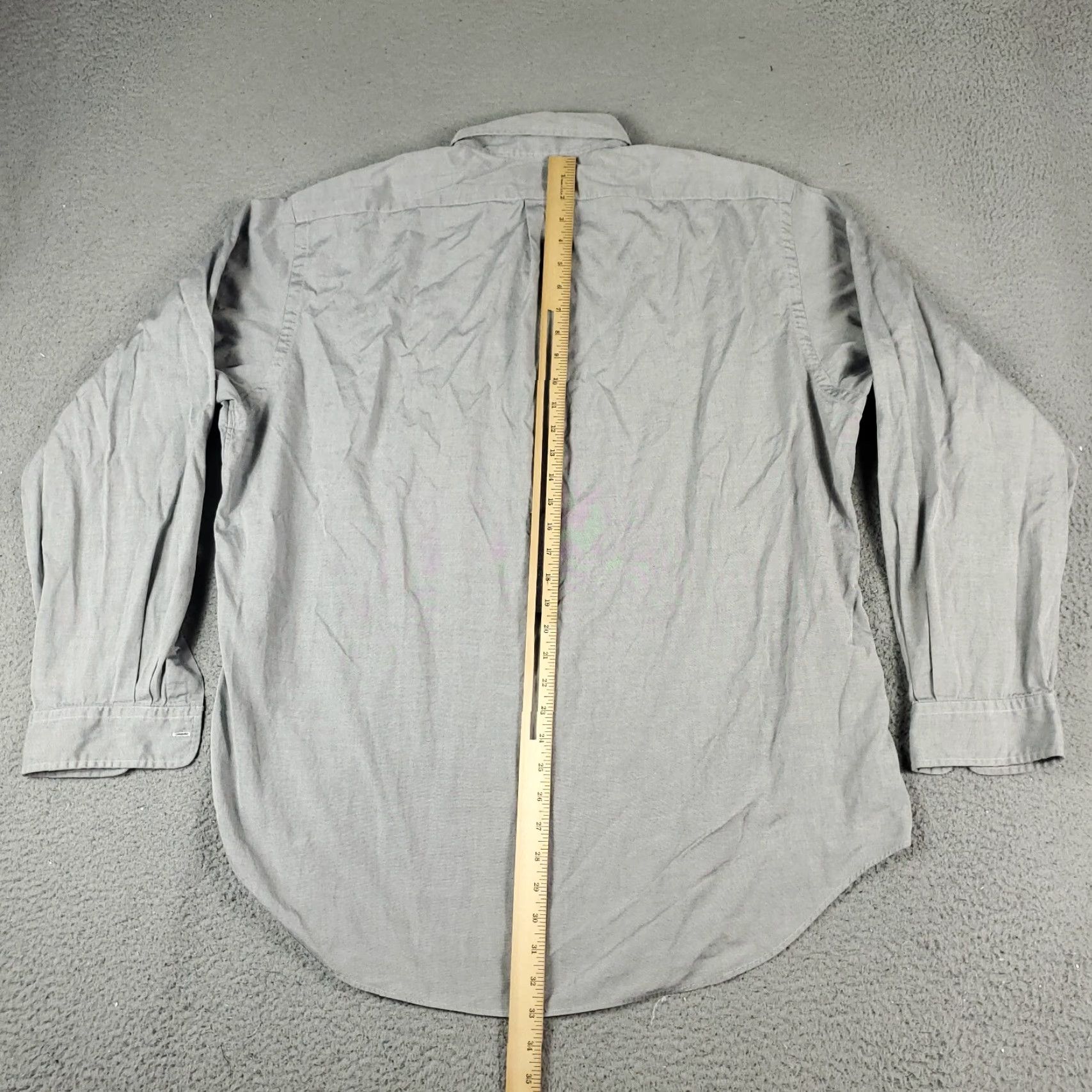 Ralph Lauren Ralph Lauren Dress Shirt Mens Size 17 Gray Long Sleeve Button-Up Classic Size 46R - 5 Thumbnail