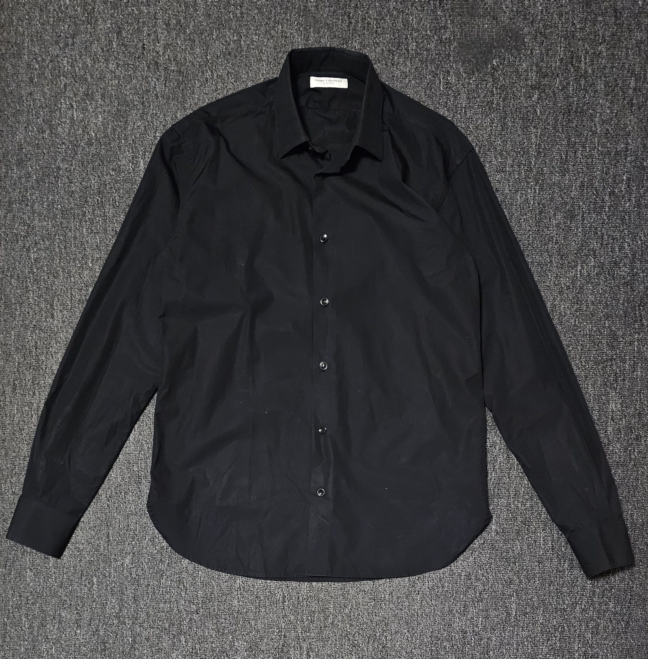Saint Laurent Paris Saint Laurent Men's Black Shirt Size 38 Size US L / EU 52-54 / 3 - 1 Thumbnail