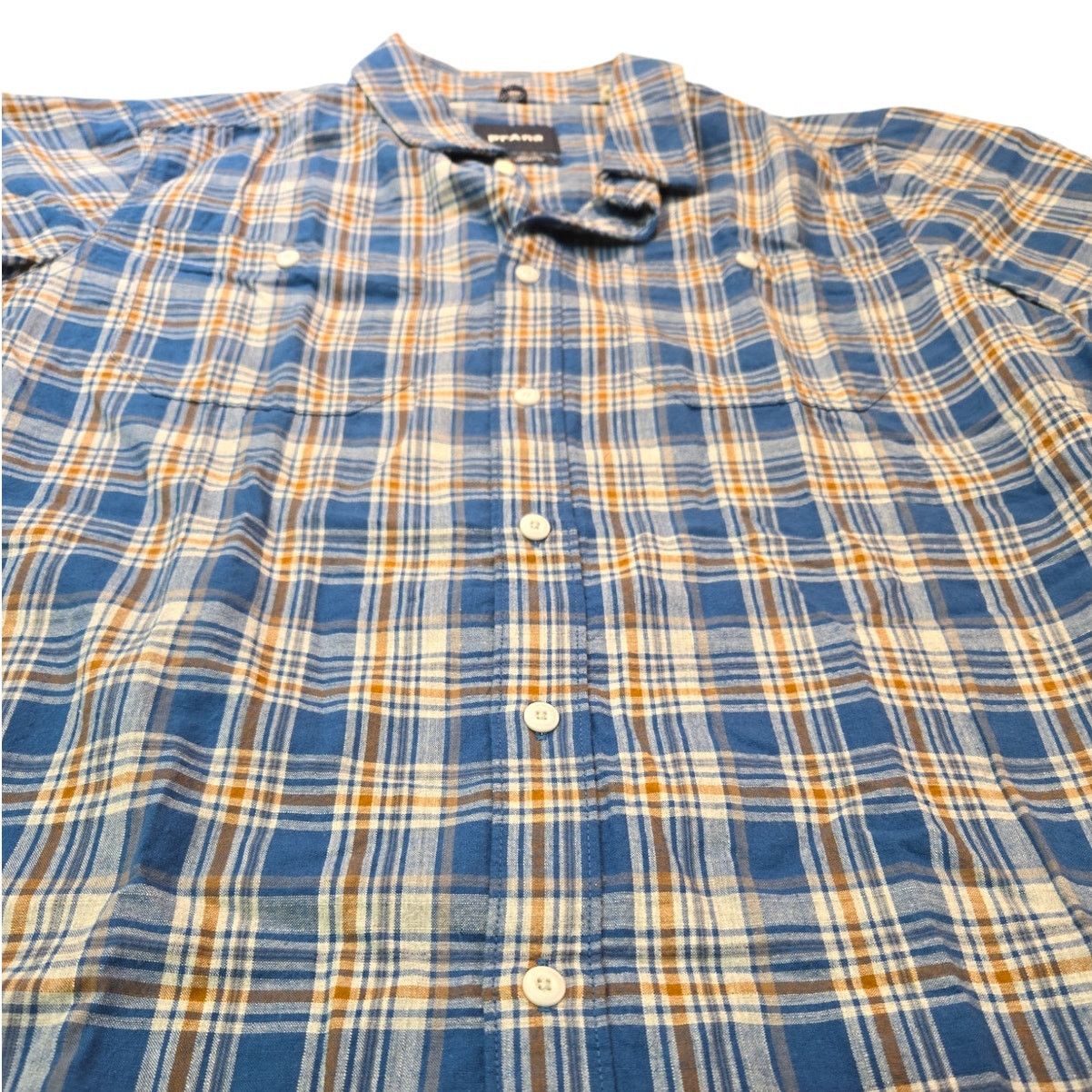 Prana Prana | Blue & Brown, Button Down, Check Shirt | Size Small Size US S / EU 44-46 / 1 - 3 Thumbnail